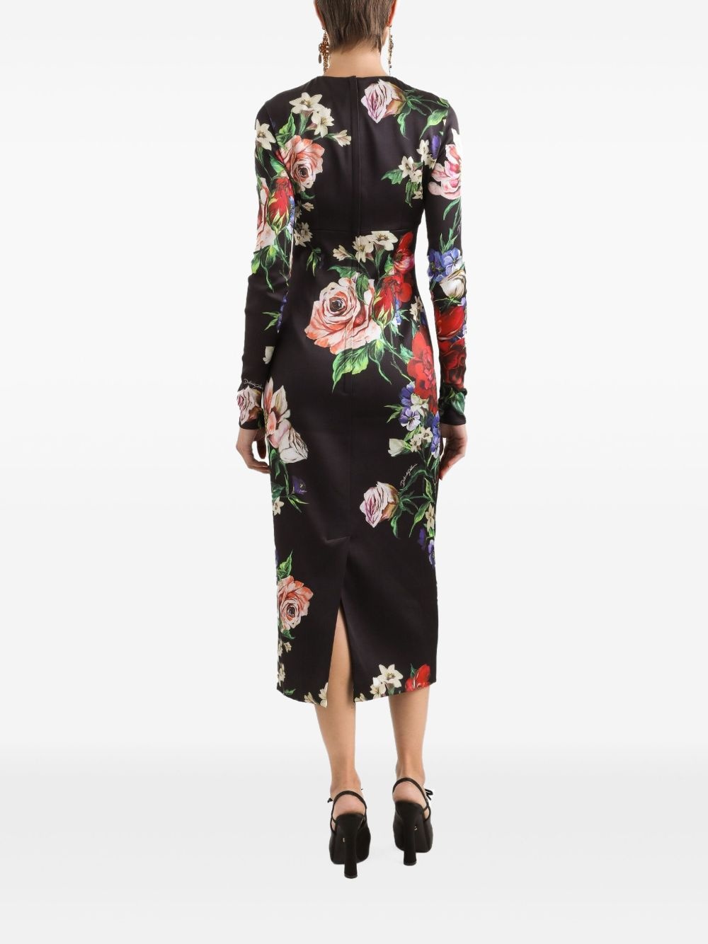floral-print midi dress - 3
