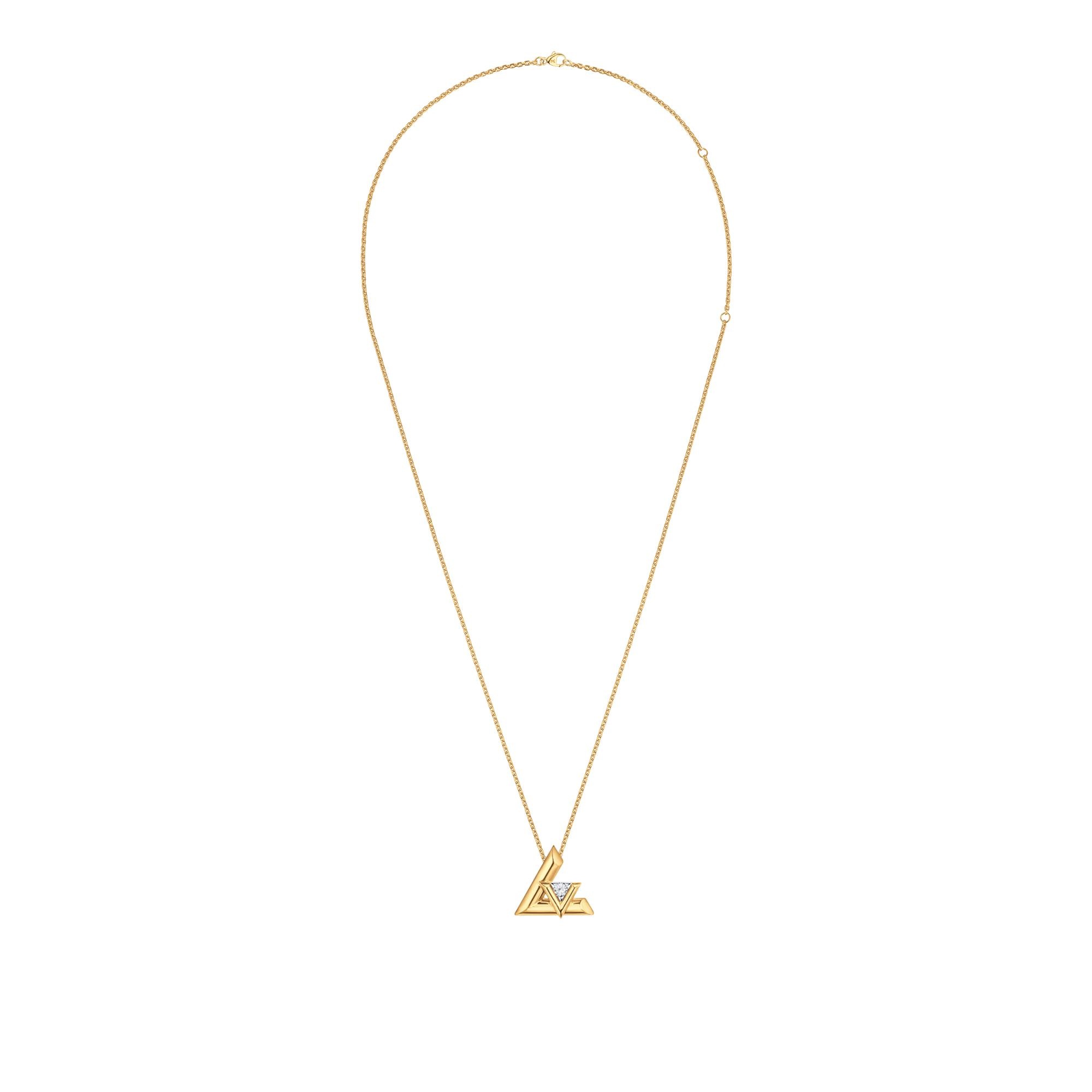 LV Volt One Large Pendant, Yellow Gold And Diamond - 4