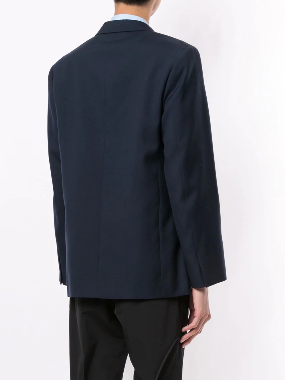 single-breasted notch lapel blazer - 4