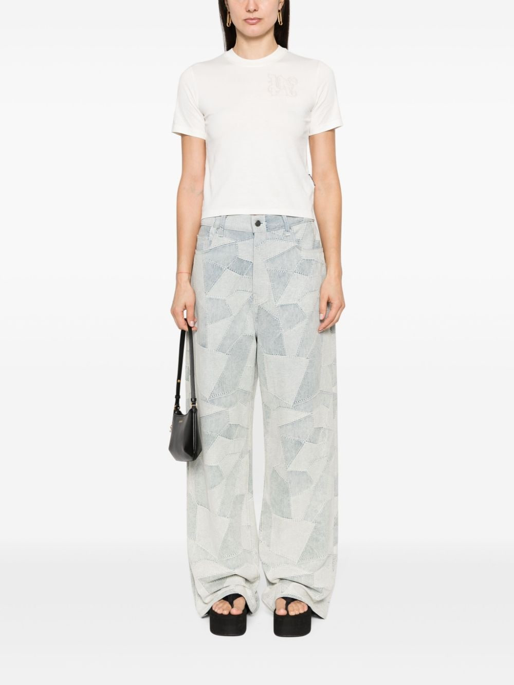 Palm Angels Women Logo Cotton T-Shirt - 4