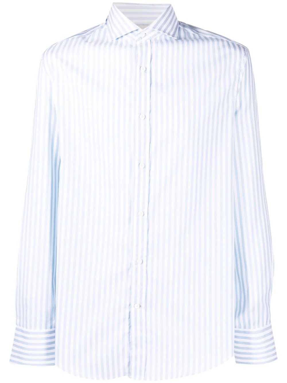 striped long-sleeved shirt - 1