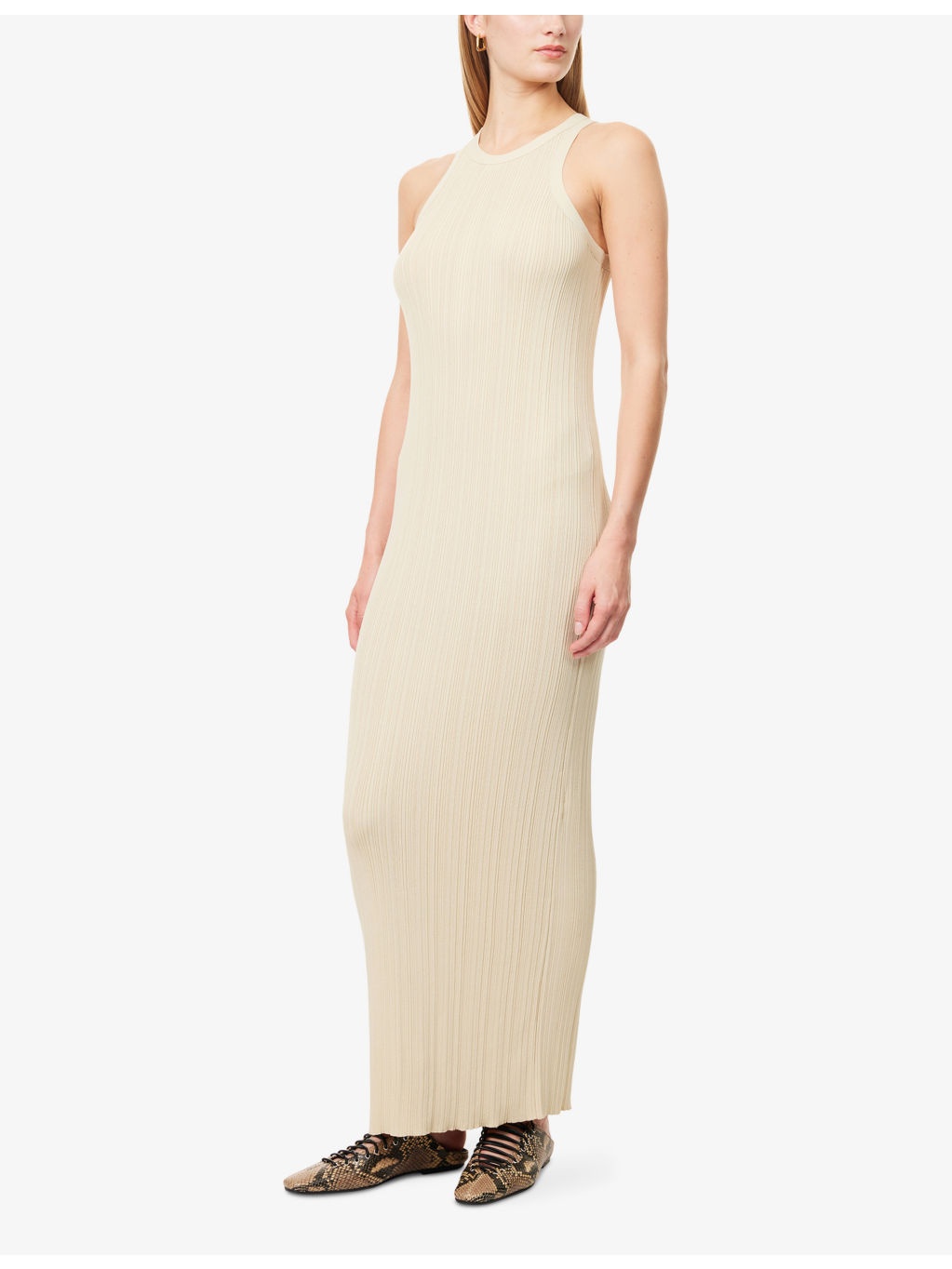 Seamless Ribbed Knitted Maxi Dress - 3