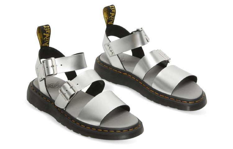 (WMNS) Dr. Martens Gryphon Sandals Silver 26670972 - 4