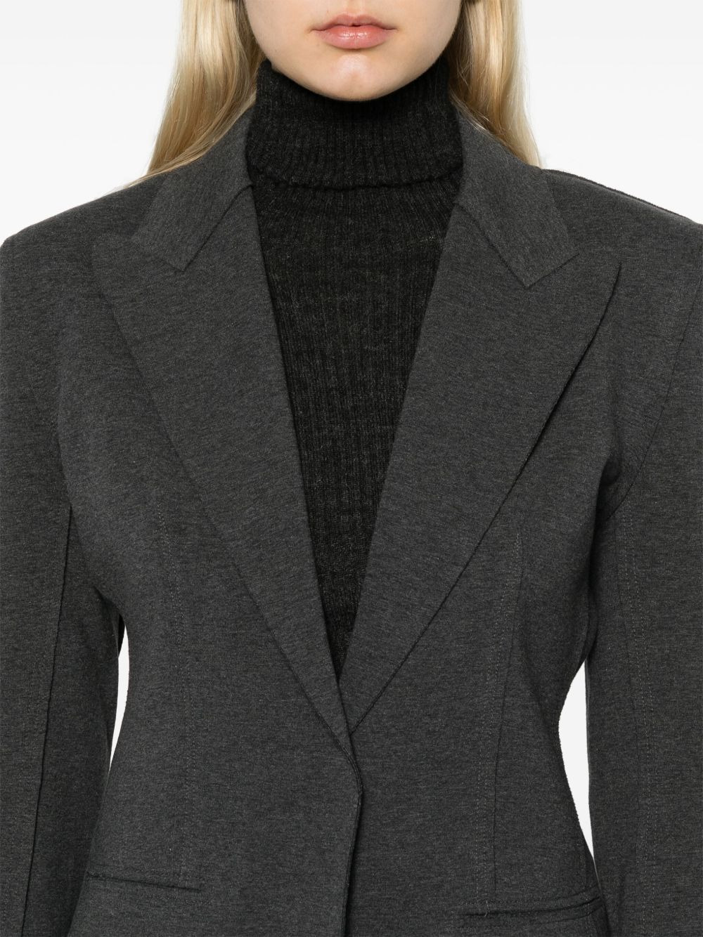 single-breasted blazer - 5