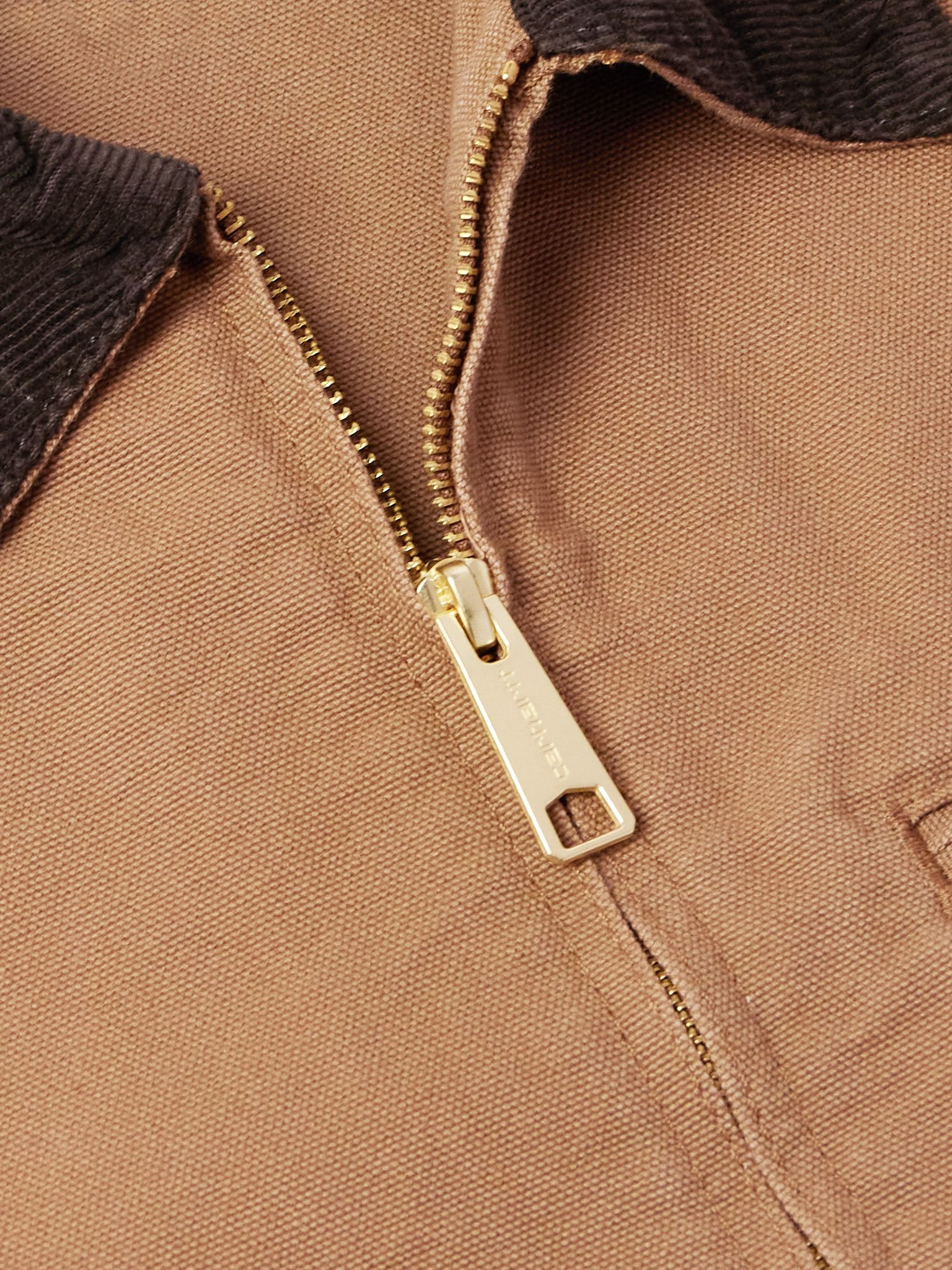 Detroit Corduroy-Trimmed Organic Cotton-Canvas Jacket Brown - 5