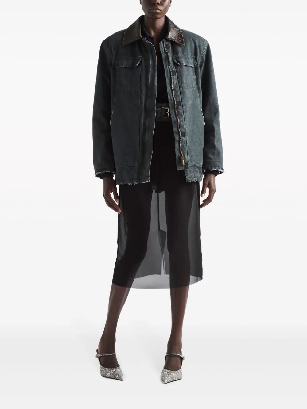 Prada Women Gonna Pencil In Georgette - 2