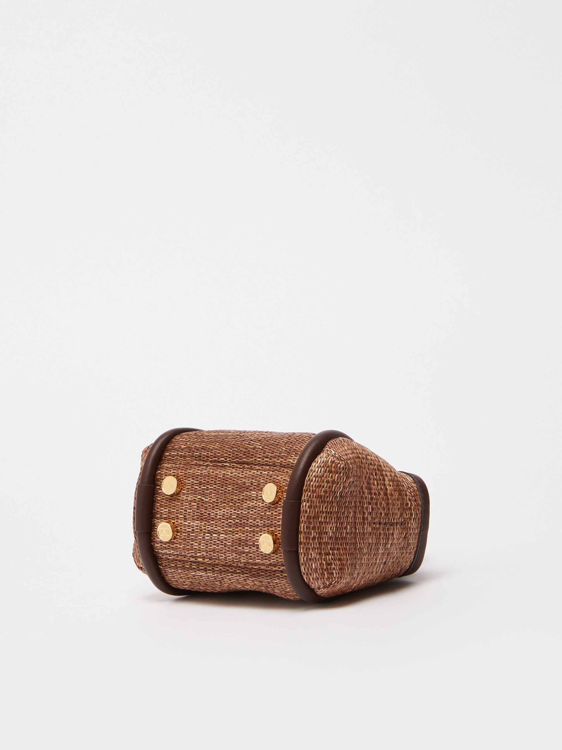 MARINESTRAWXXS Jacquard raffia-effect fabric mini Marine bag - 6