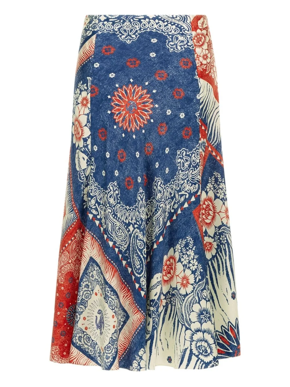 bandana-print midi skirt - 1
