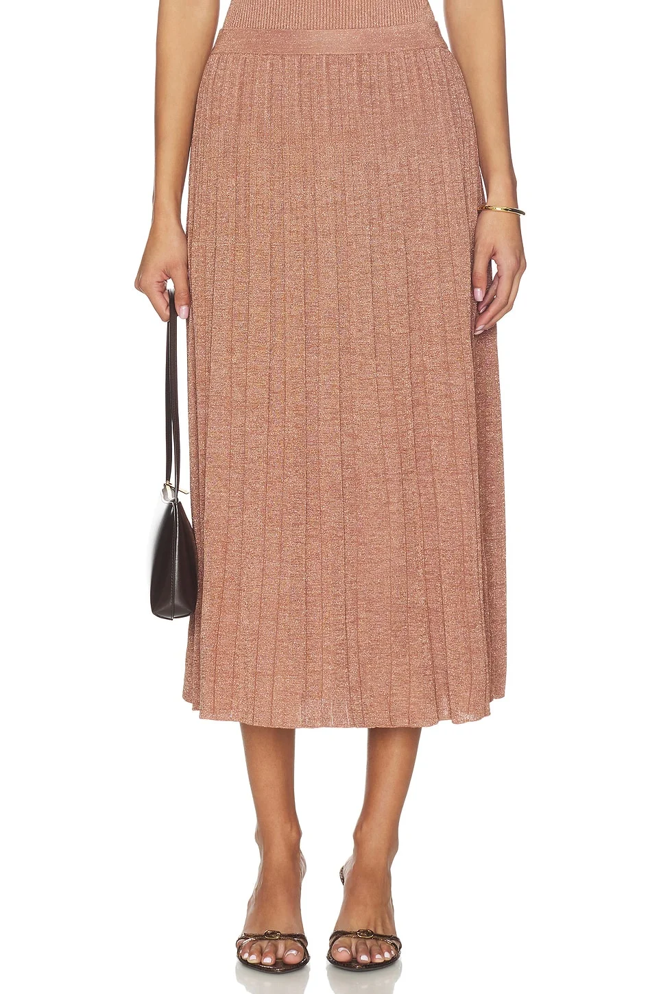 Wanderlust Metallic Midi Skirt - 1