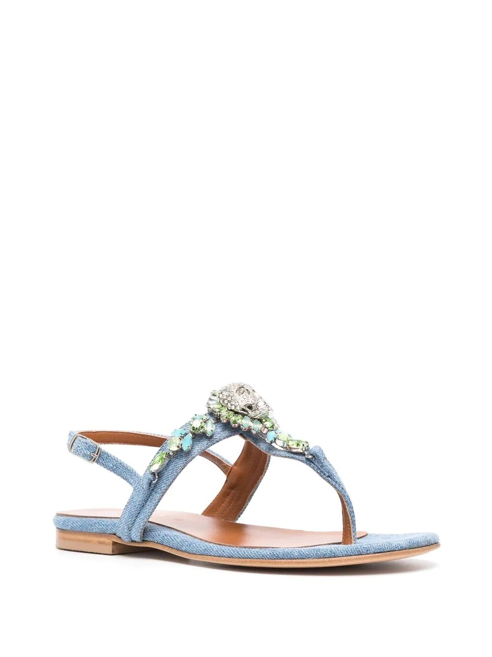 embellished thong strap sandals - 2