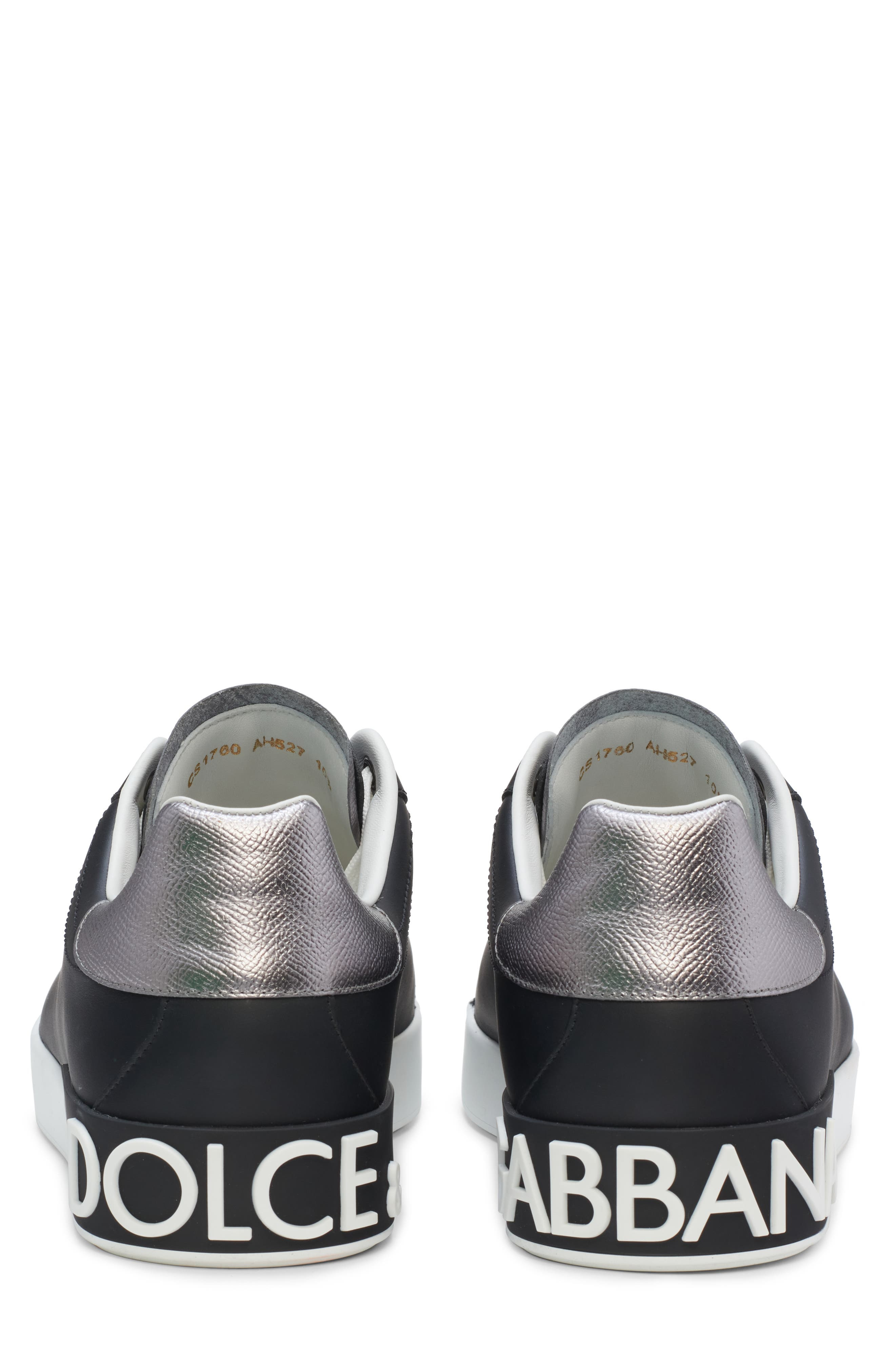 Dolce&Gabbana Portofino Sneaker in Black/Black at Nordstrom - 7