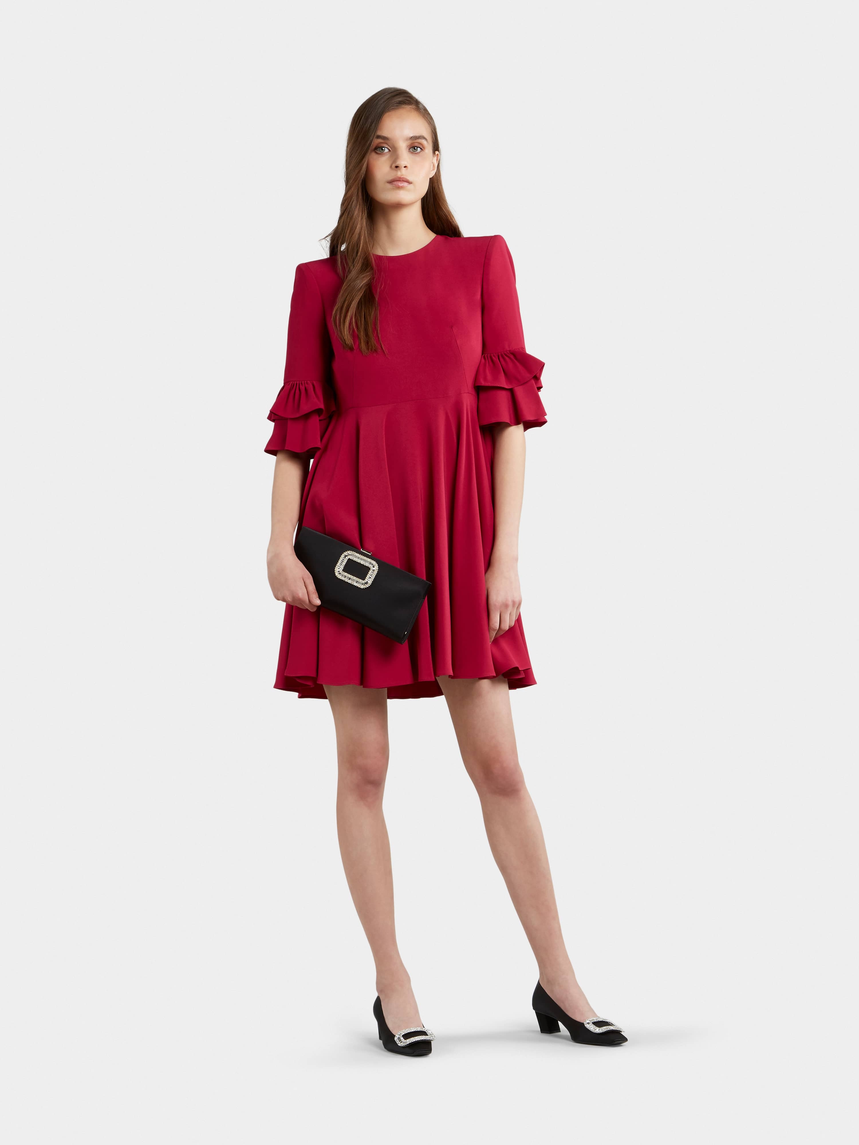 Pilgrim Buckle Clutch in Satin - 6
