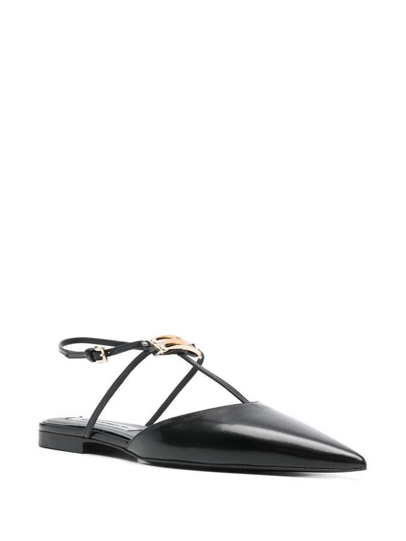 Victoria Beckham leather ballerina shoes outlook