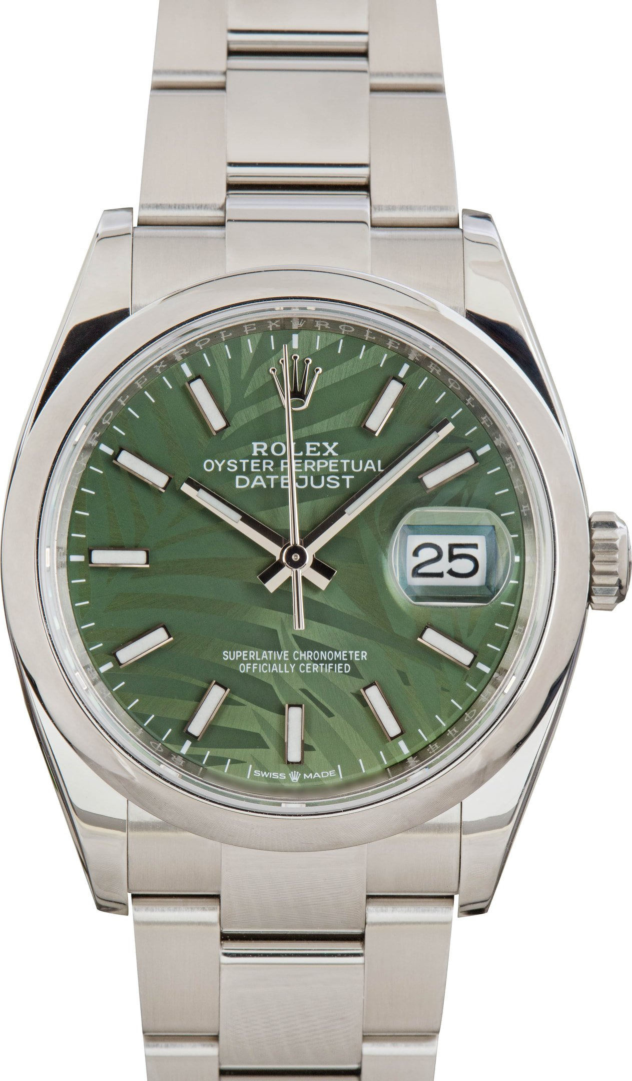 Rolex Datejust 36 126200 Green Palm Motif Dial - 1