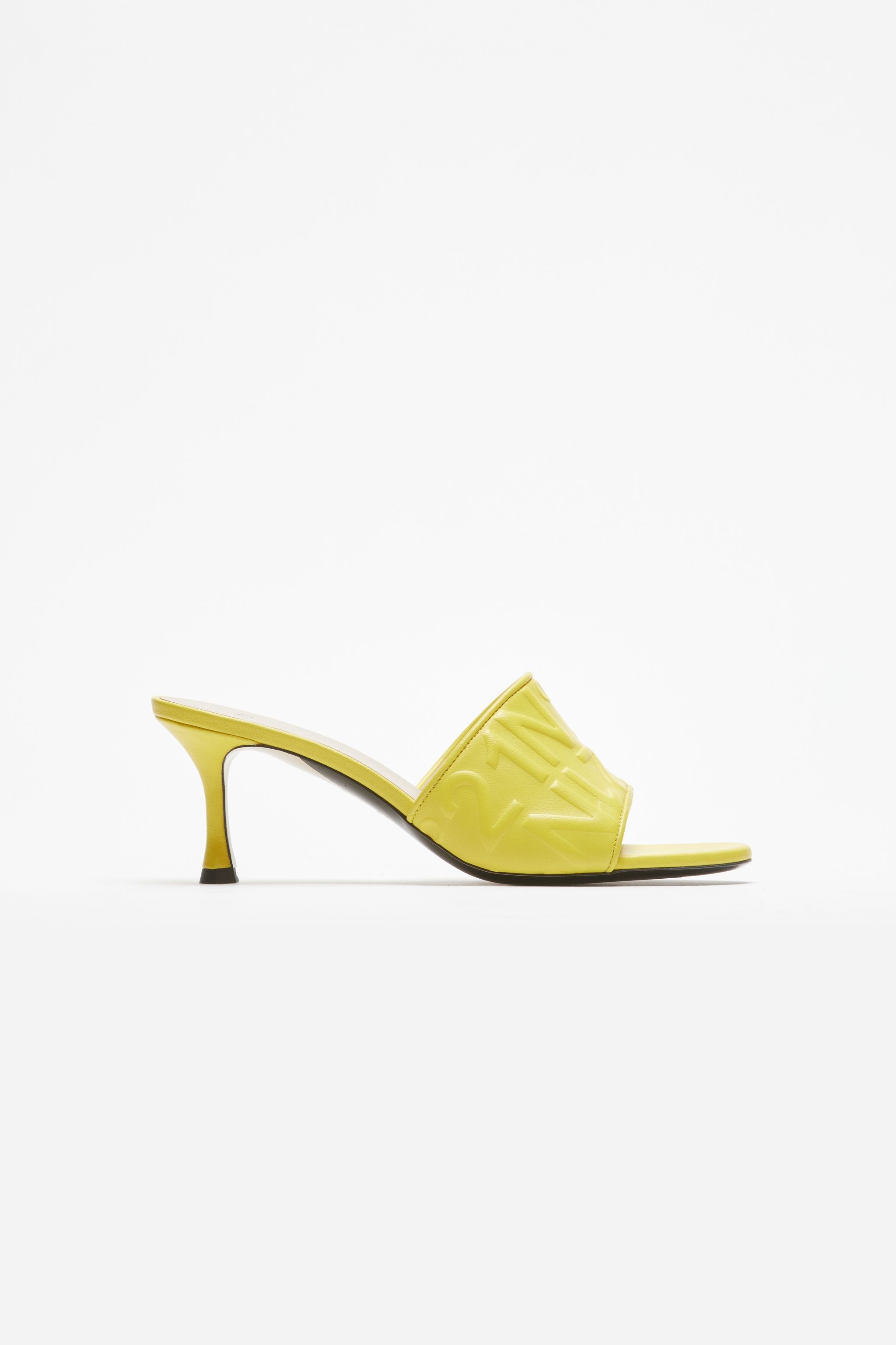LOGO-EMBOSSED MULES - 1