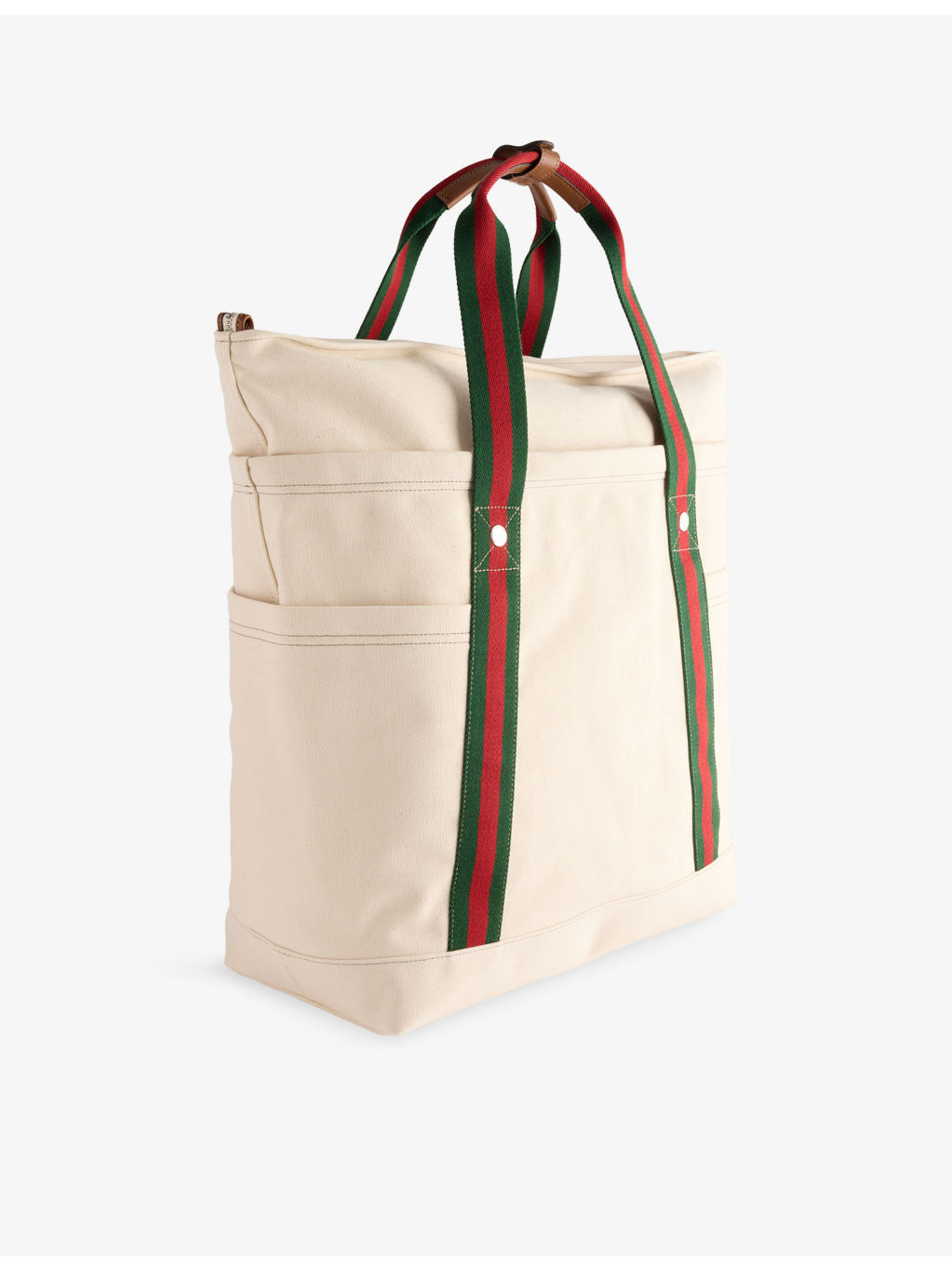 Printed Canvas Large Tote Bag - 4