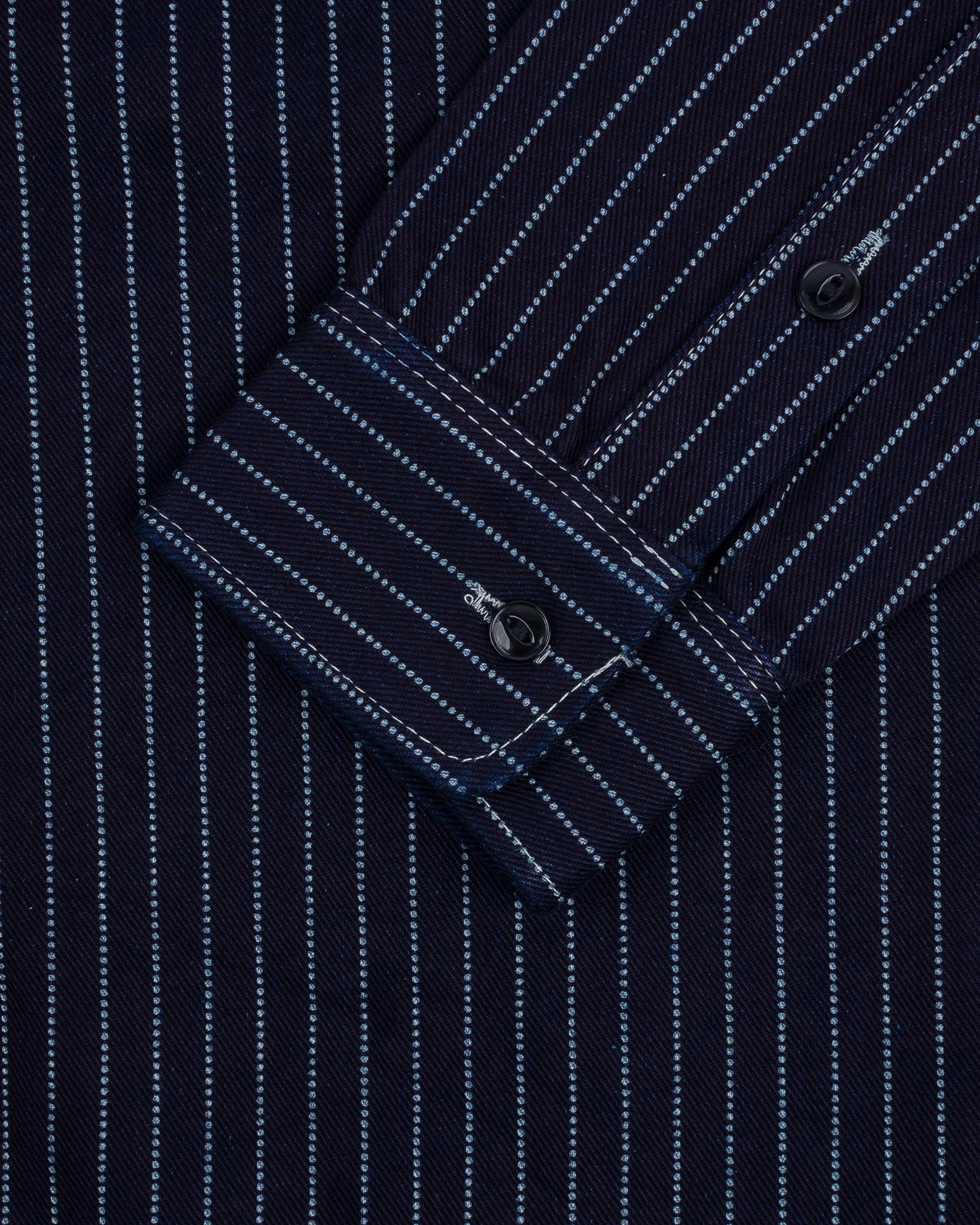 IHSH-266-IND 12oz Wabash Work Shirt - Indigo with Black Buttons - 10