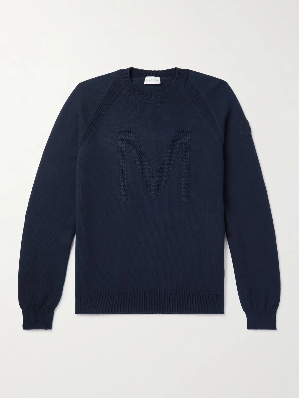 Logo-Jacquard Cotton Sweater - 1