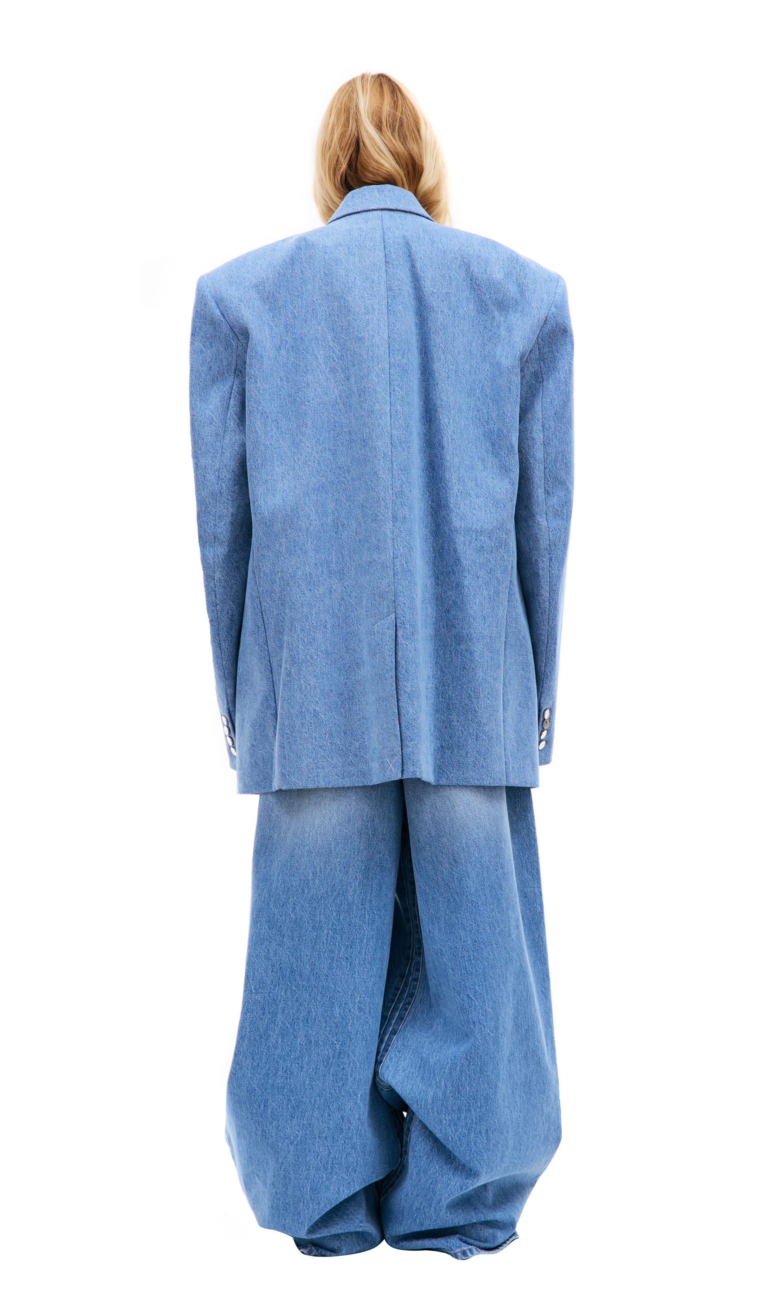 DENIM OVERSIZED BLAZER - 4