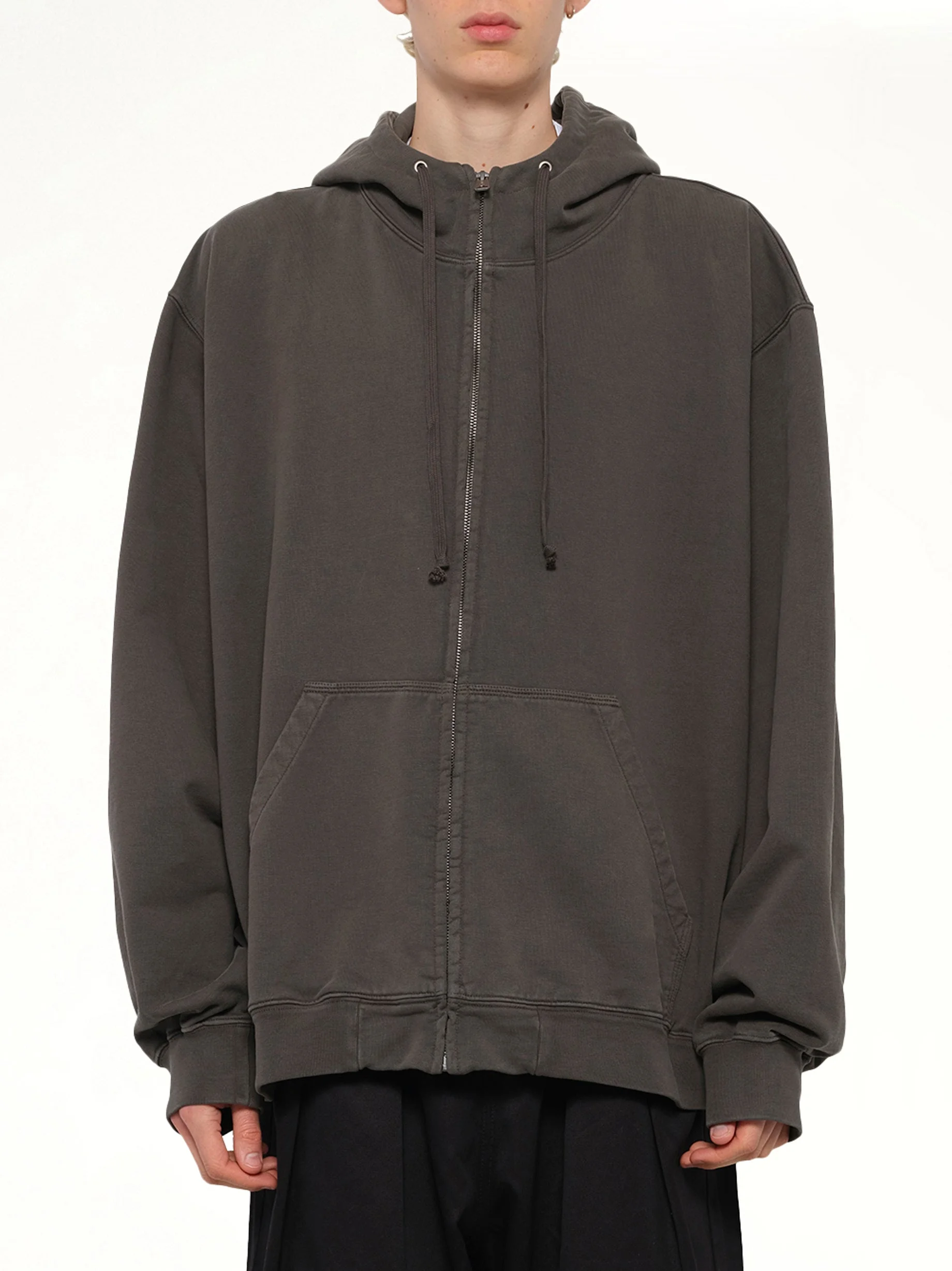 Zip Hoodie in Mink - 1