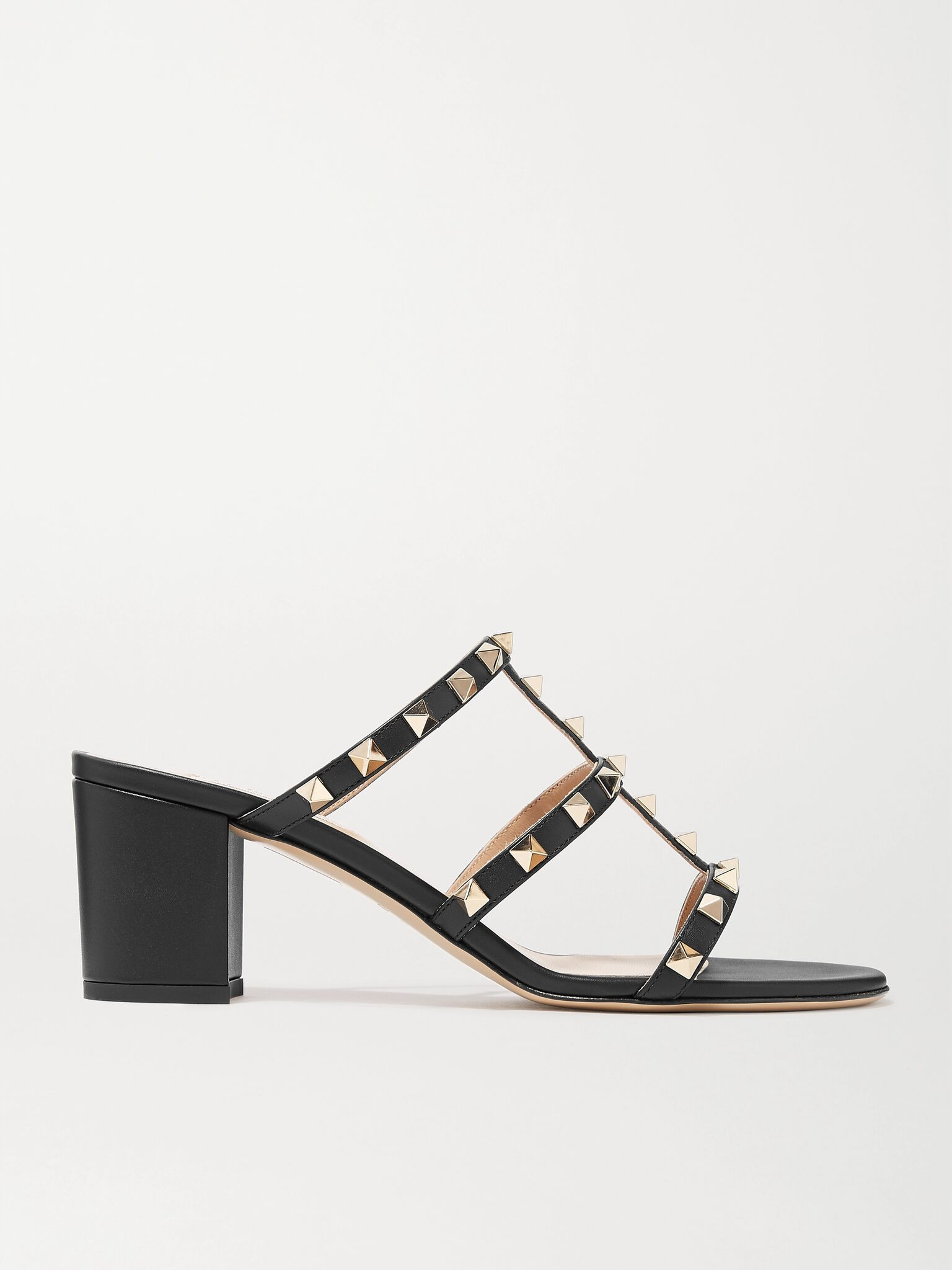 Rockstud 60 leather mules Black - 1
