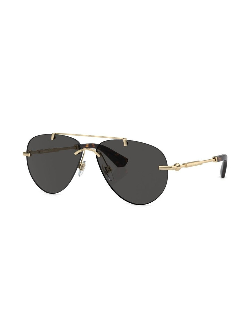 Burberry metallic aviator-frame sunglasses outlook