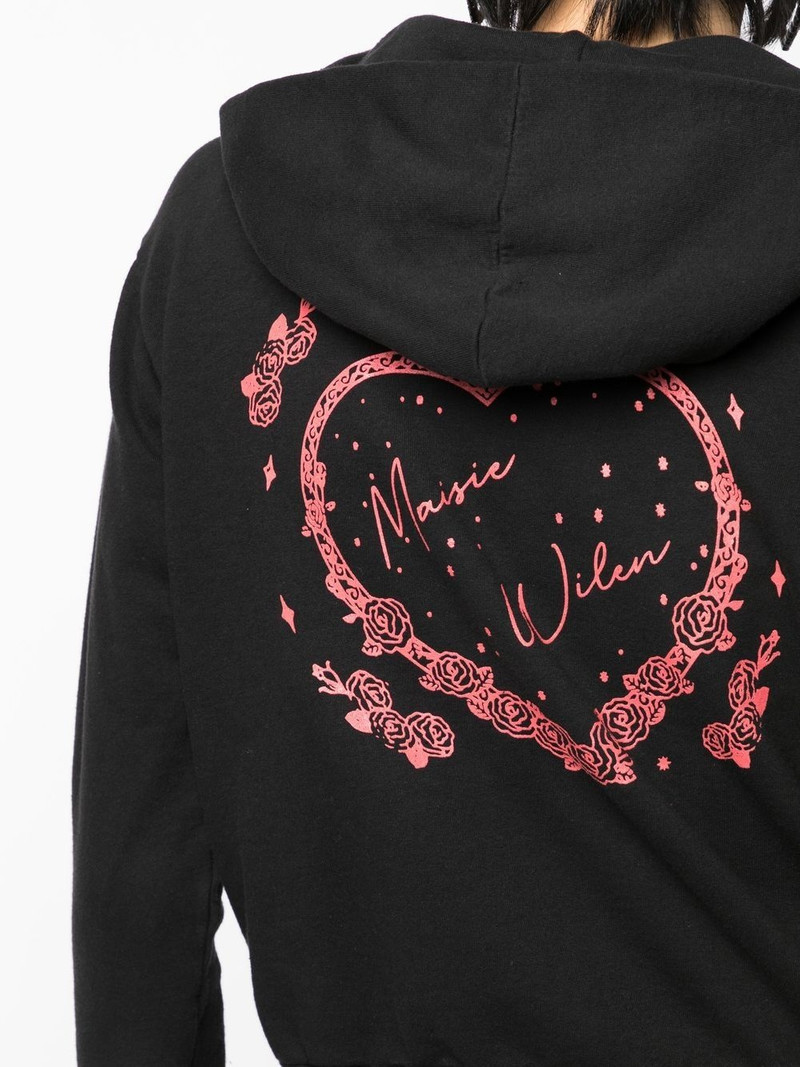 graphic-print zipped hoodie 5