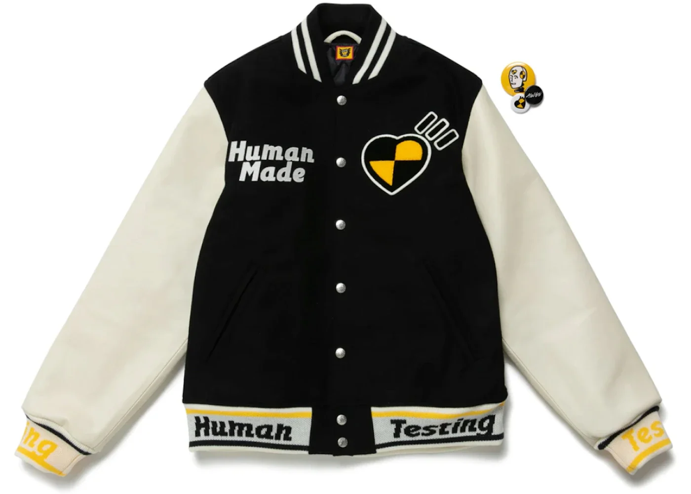Human Made x Asap Rocky Human Testing Varsity Jacket Black - 1