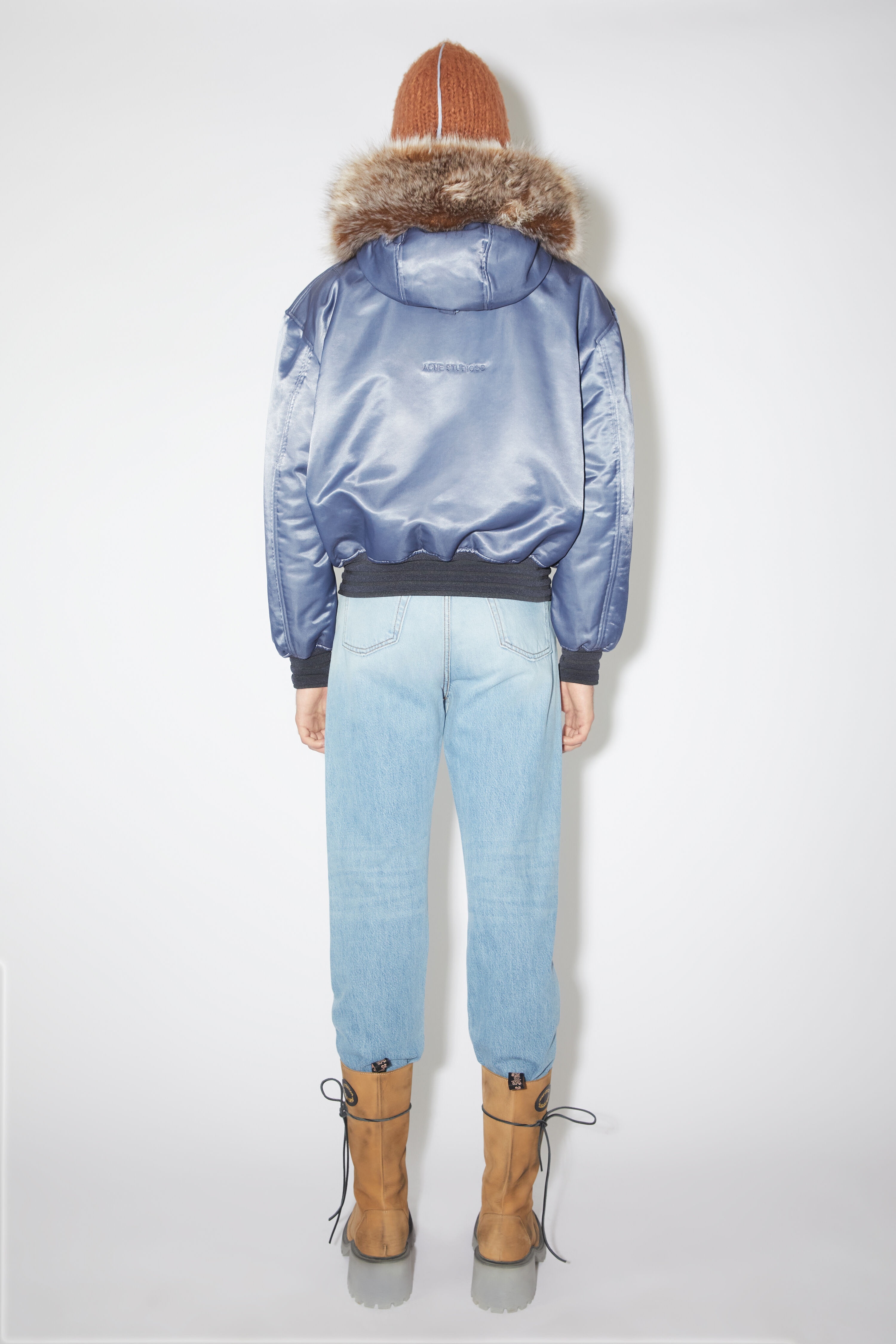 【Acne Studios】 Coated denim bomber jacket Coated denim bomber jacket in blue - Acne Studios | Mytheresa