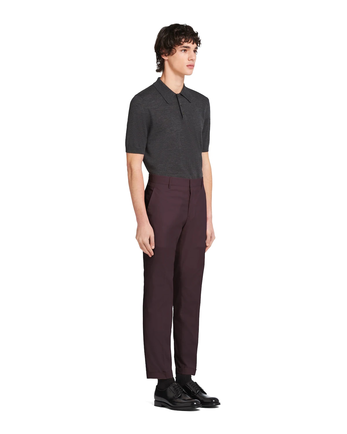 Slim-fit washed cotton trousers - 3