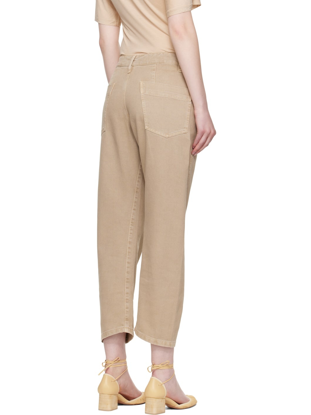 Beige Twisted Jeans - 3