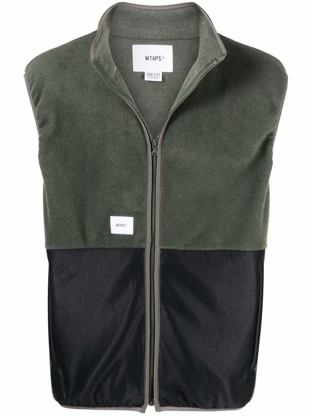 logo-patch two-tone gilet - 1