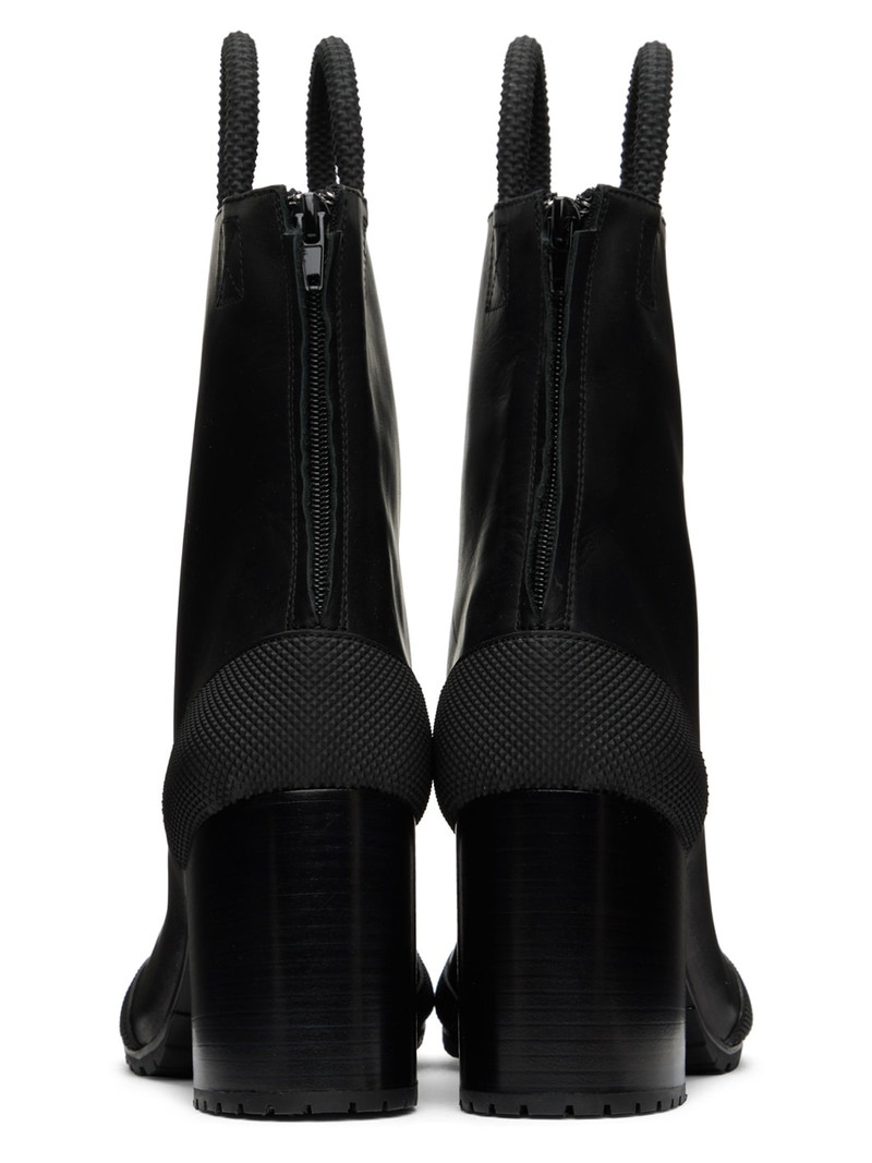 Black Leather Worker Boots 2