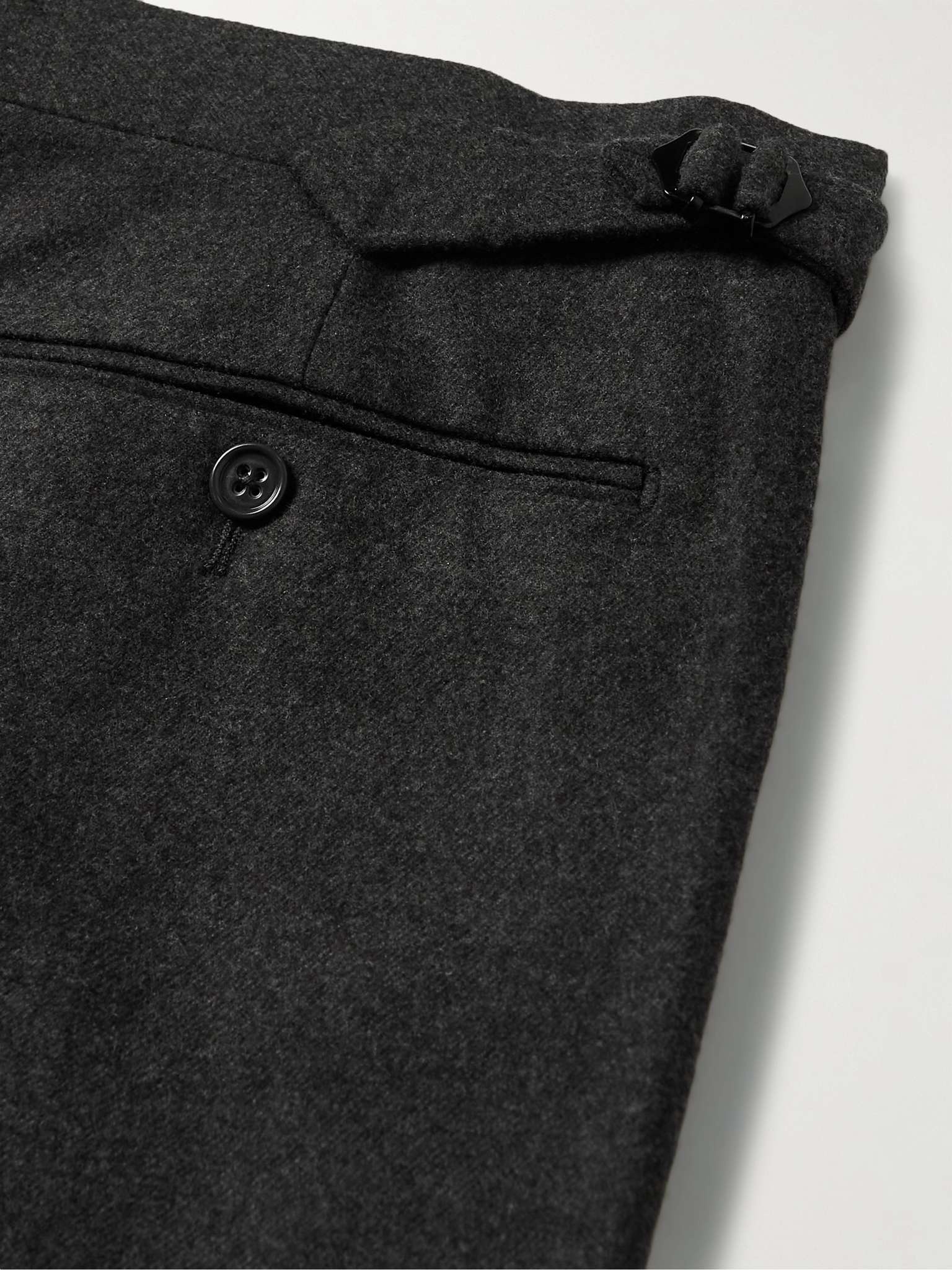 Tapered Pleated Wool-Flannel Trousers - 5