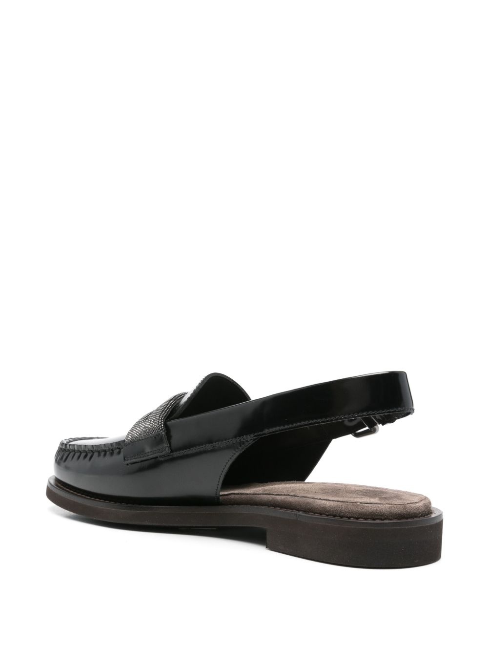 leather slingback loafers - 3
