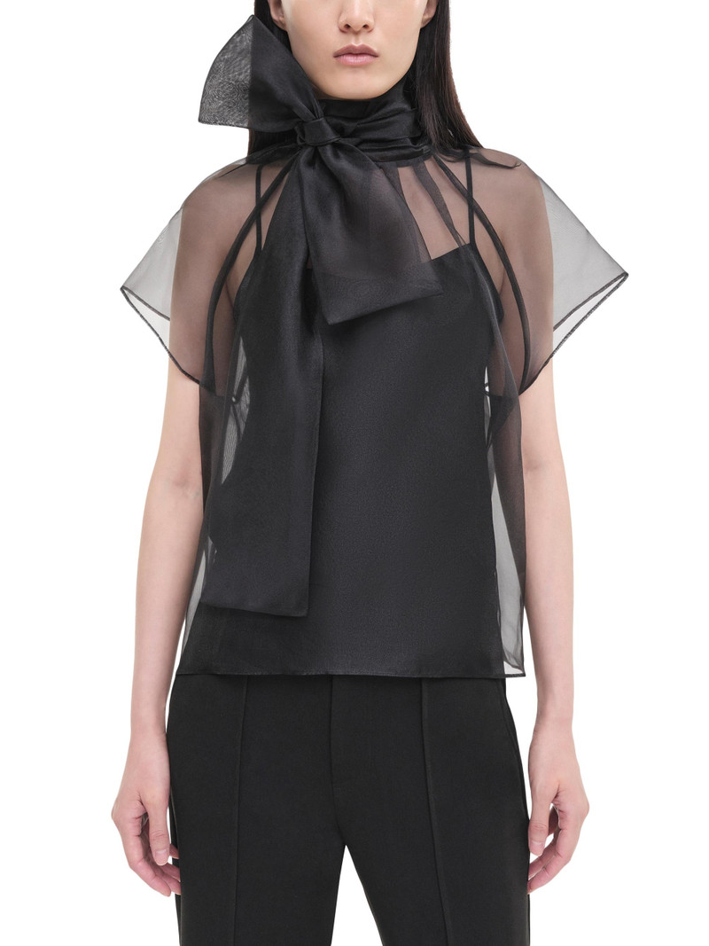 Women's Feyre Bow-Neck Top - Black 1