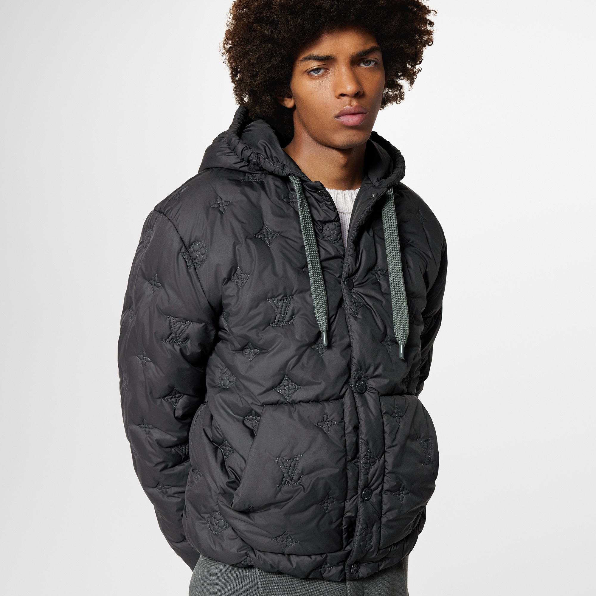 Monogram Quilted Hooded Blouson - 5