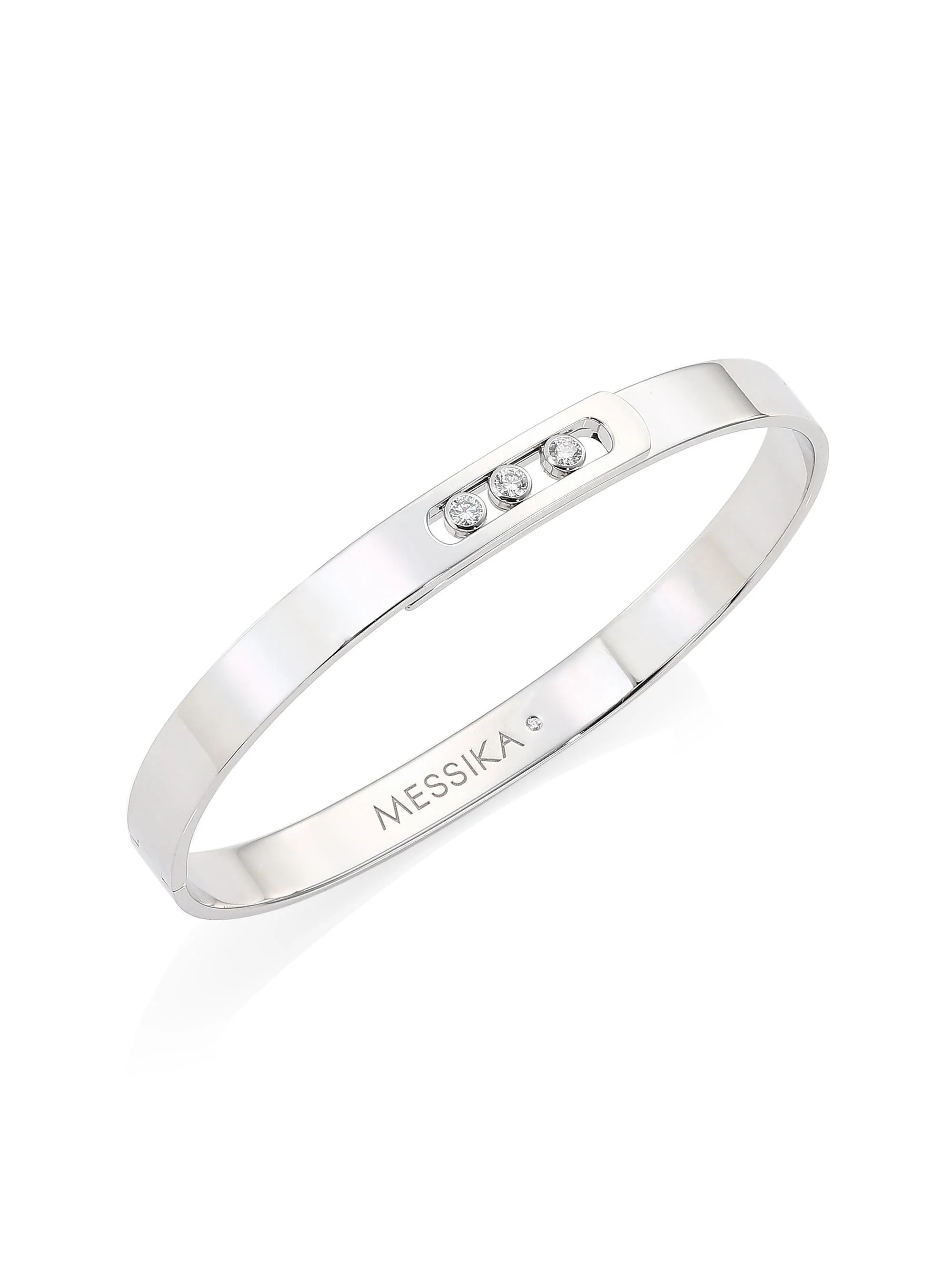 Women's Move Noa 18K White Gold & Diamond Bangle - White Gold - 1