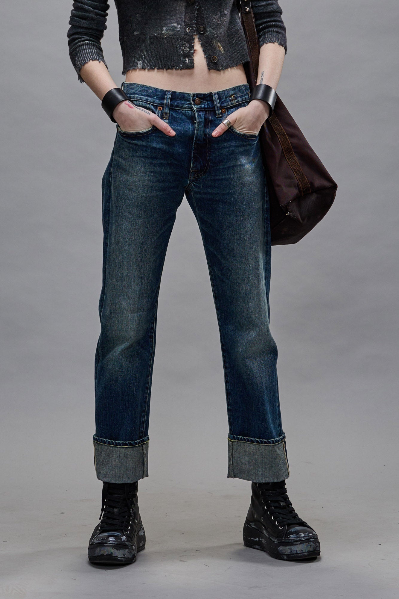 CUFFED ROMEO JEAN - CASLON SELVEDGE BLUE - 1