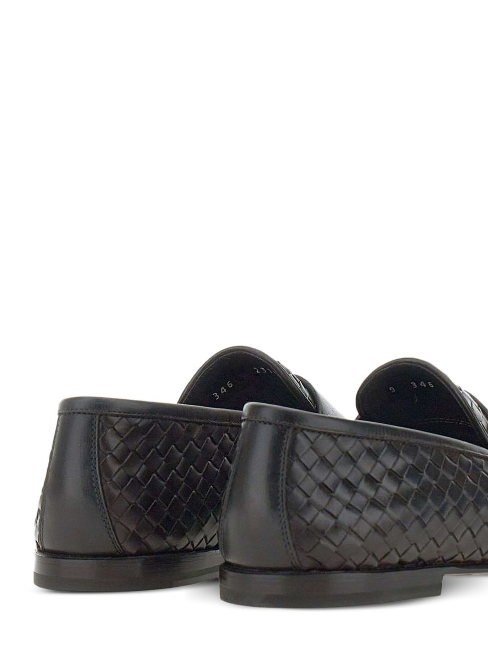 woven leather loafers - 5