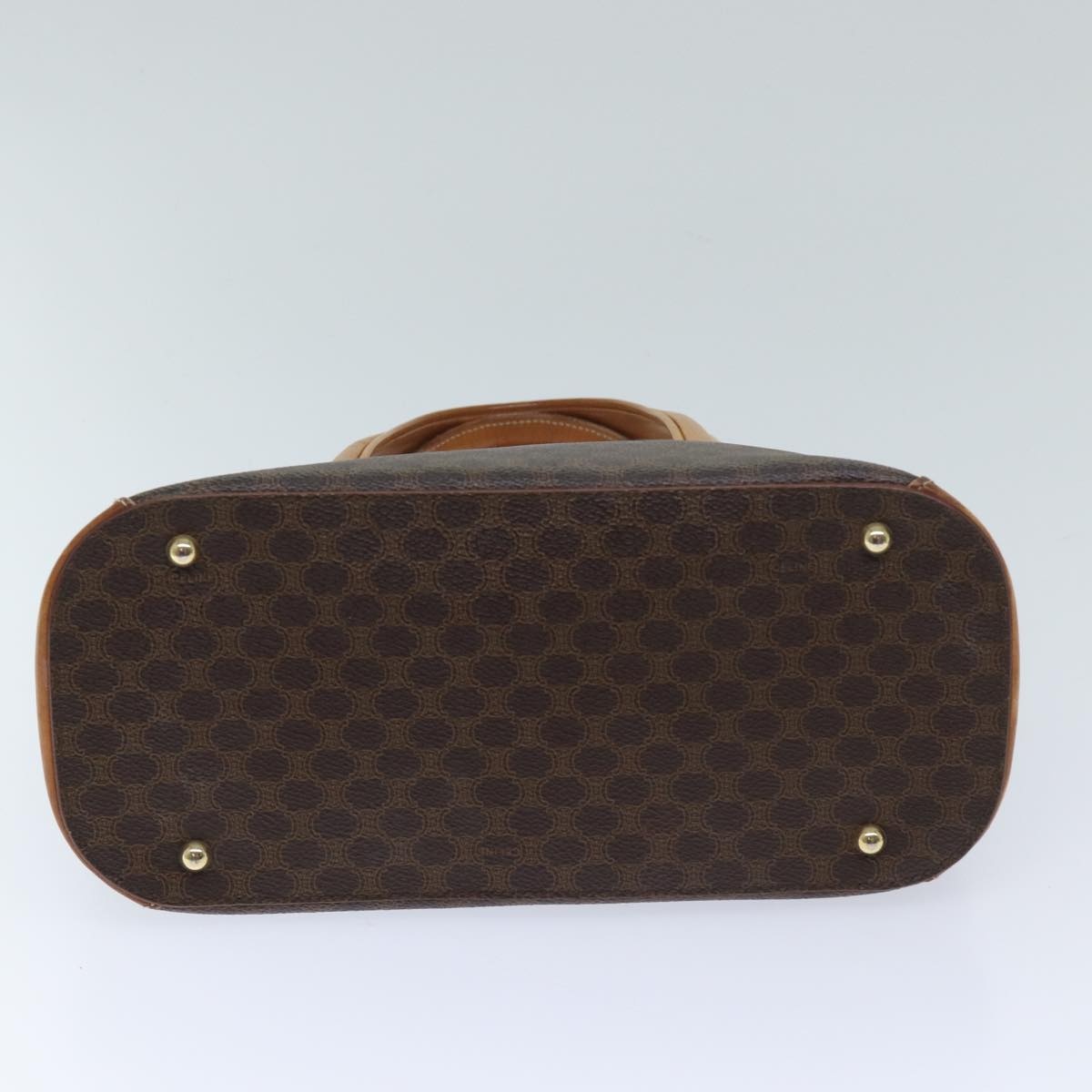 CELINE Macadam Canvas Hand Bag Pvc Brown - 5