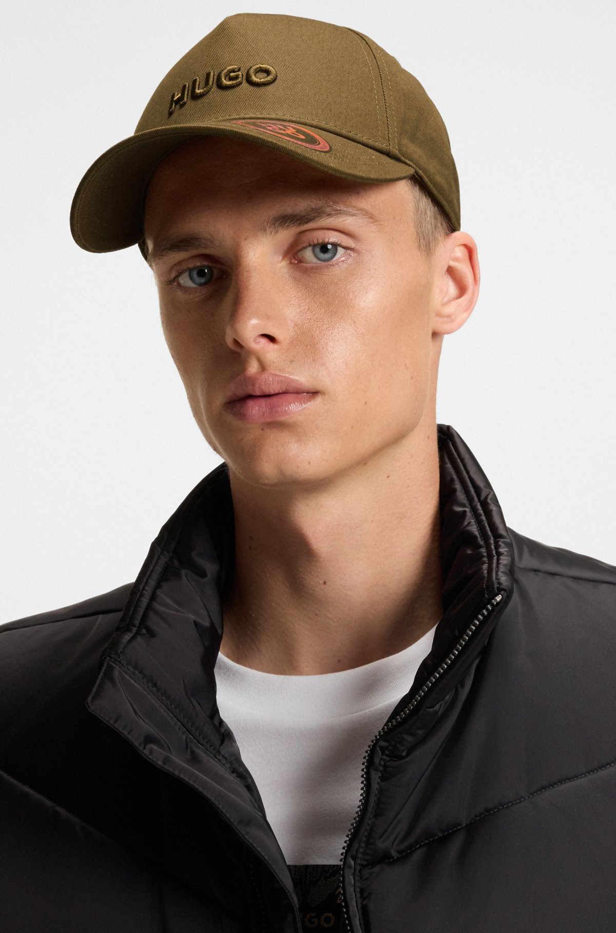 COTTON-TWILL CAP WITH CROPPED LOGO PRINT - 4