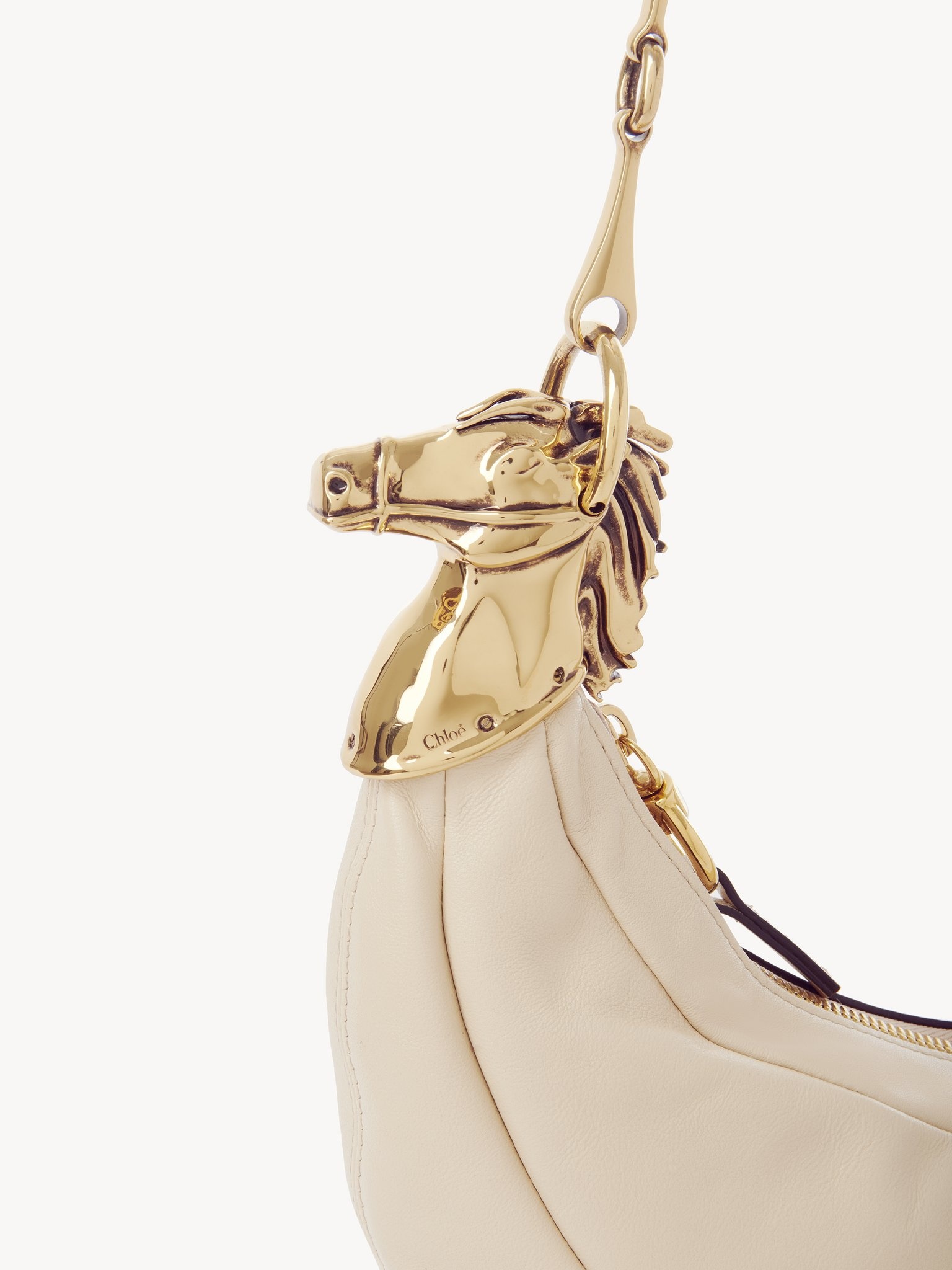 CHAIN HORSE SHOULDER BAG IN GRAINED LEATHER - 6