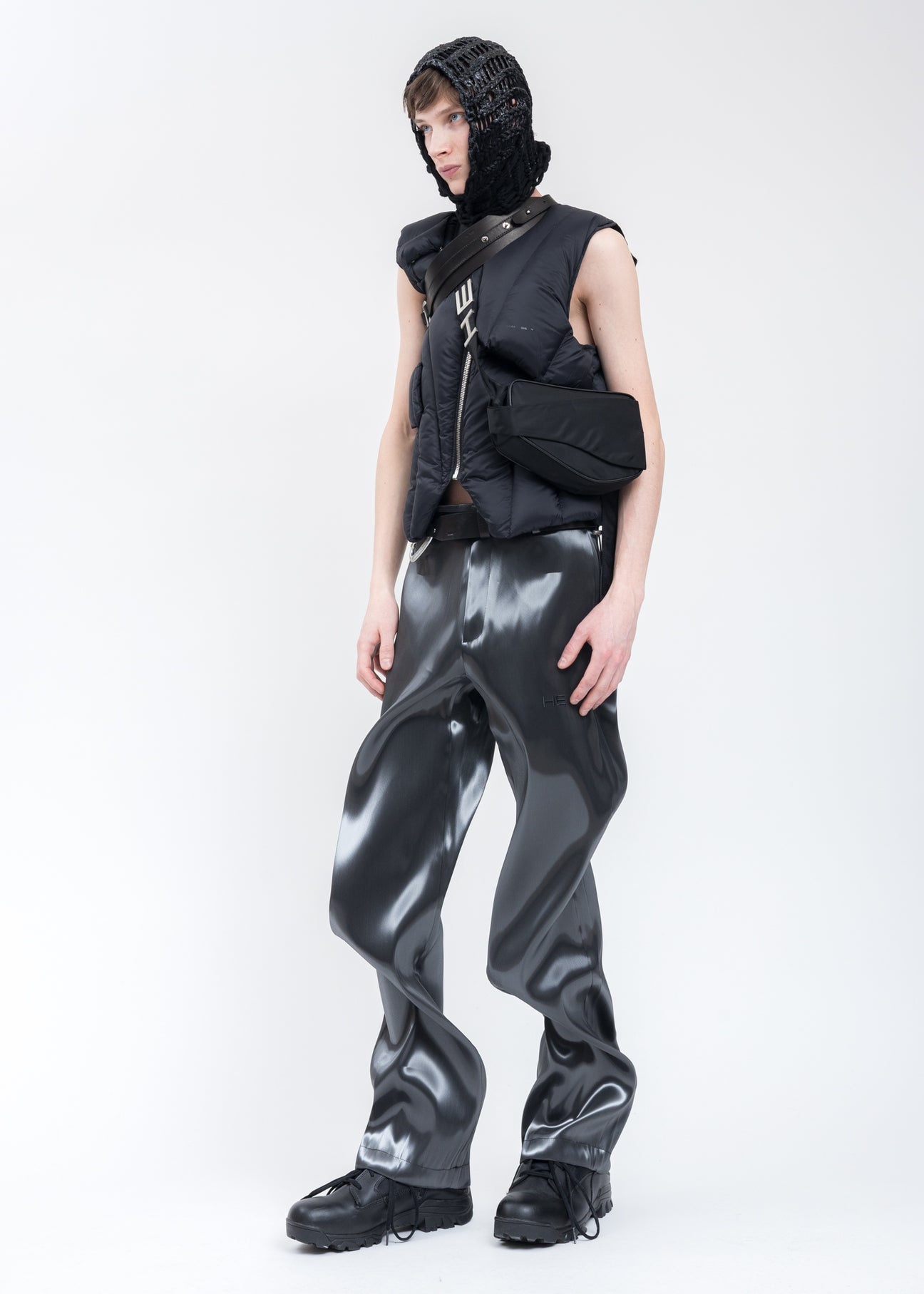 HELIOT EMIL Liquid Metal Trousers