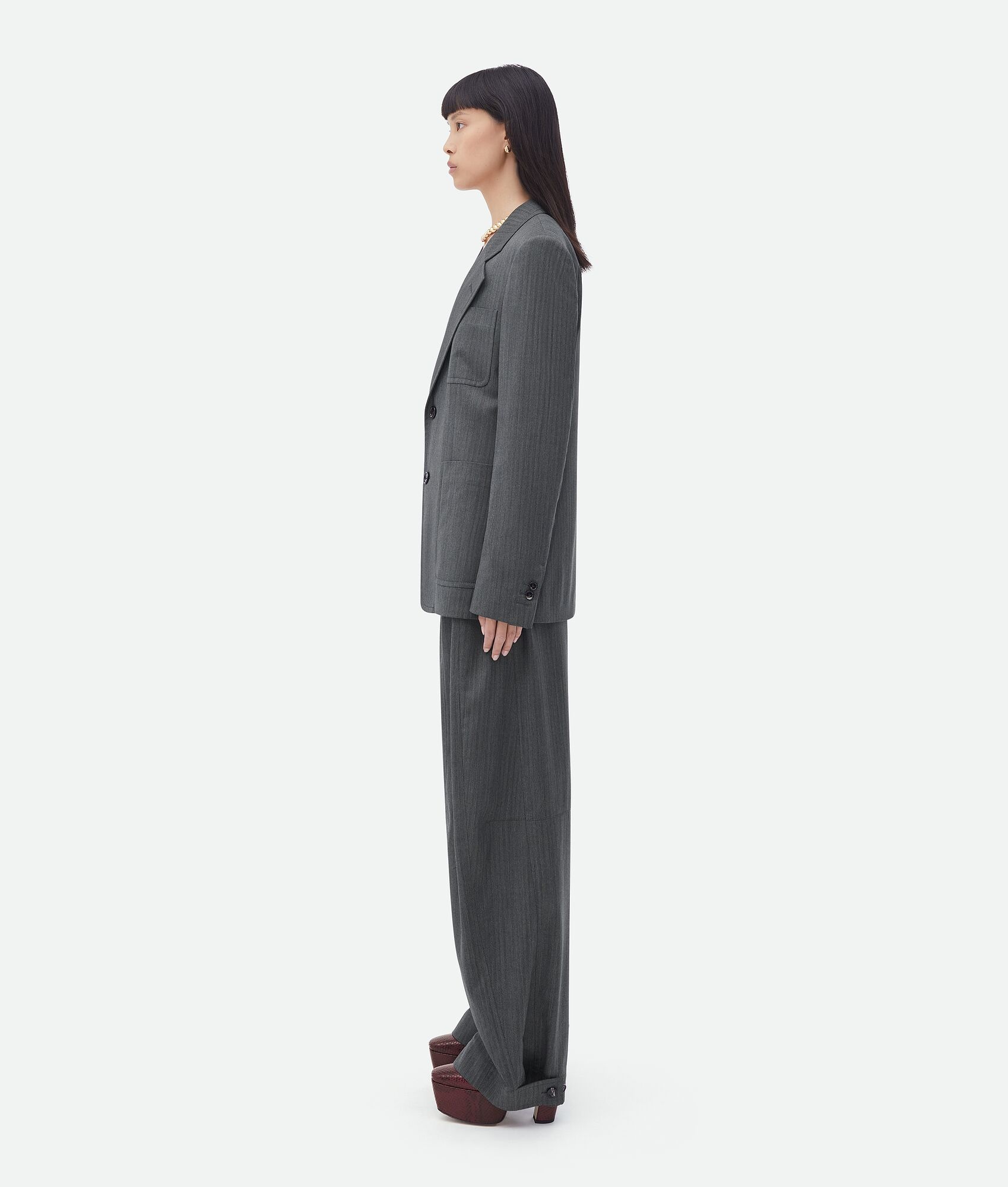wool chevron jacket - 2