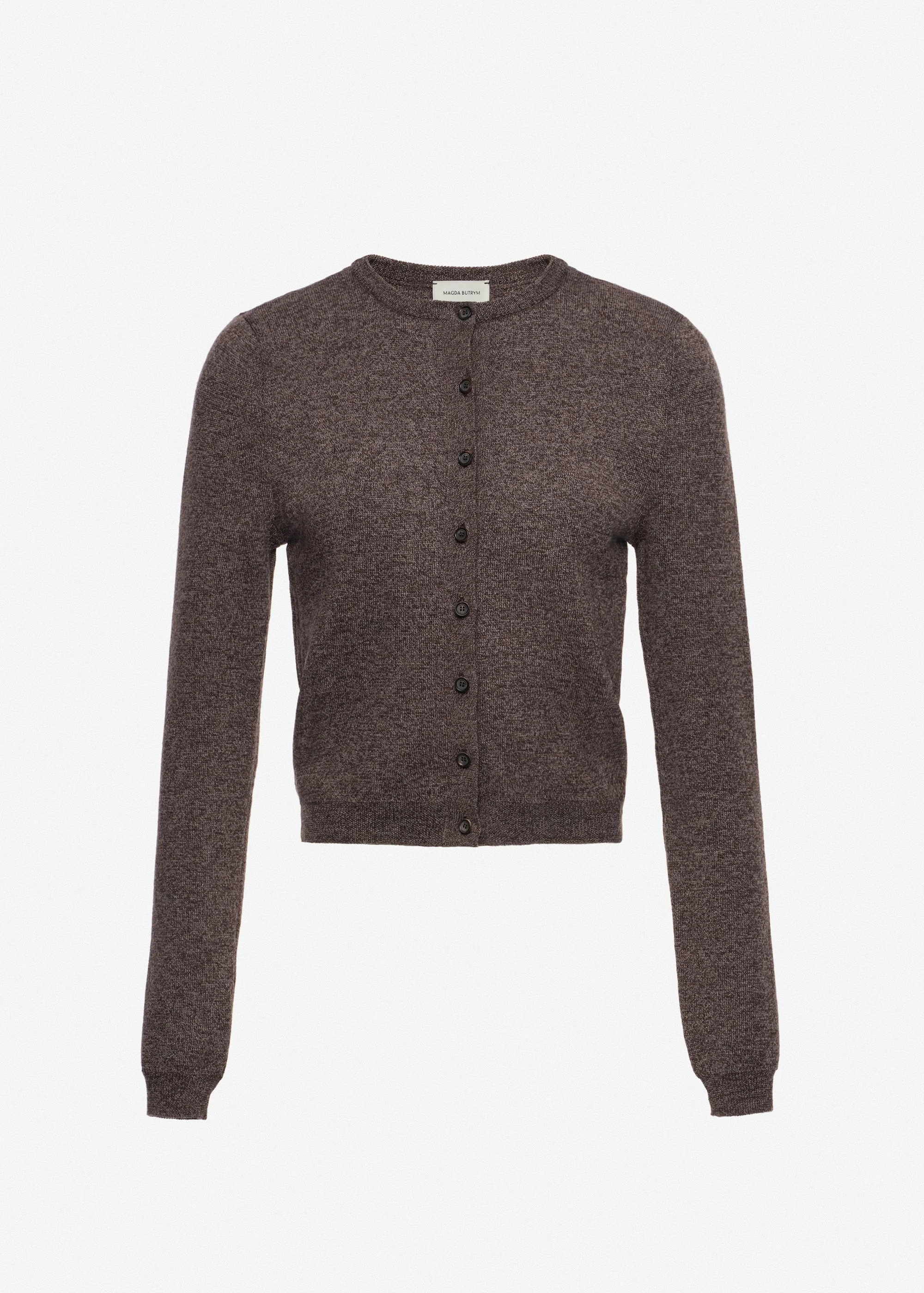 Wool cardigan in brown - 1