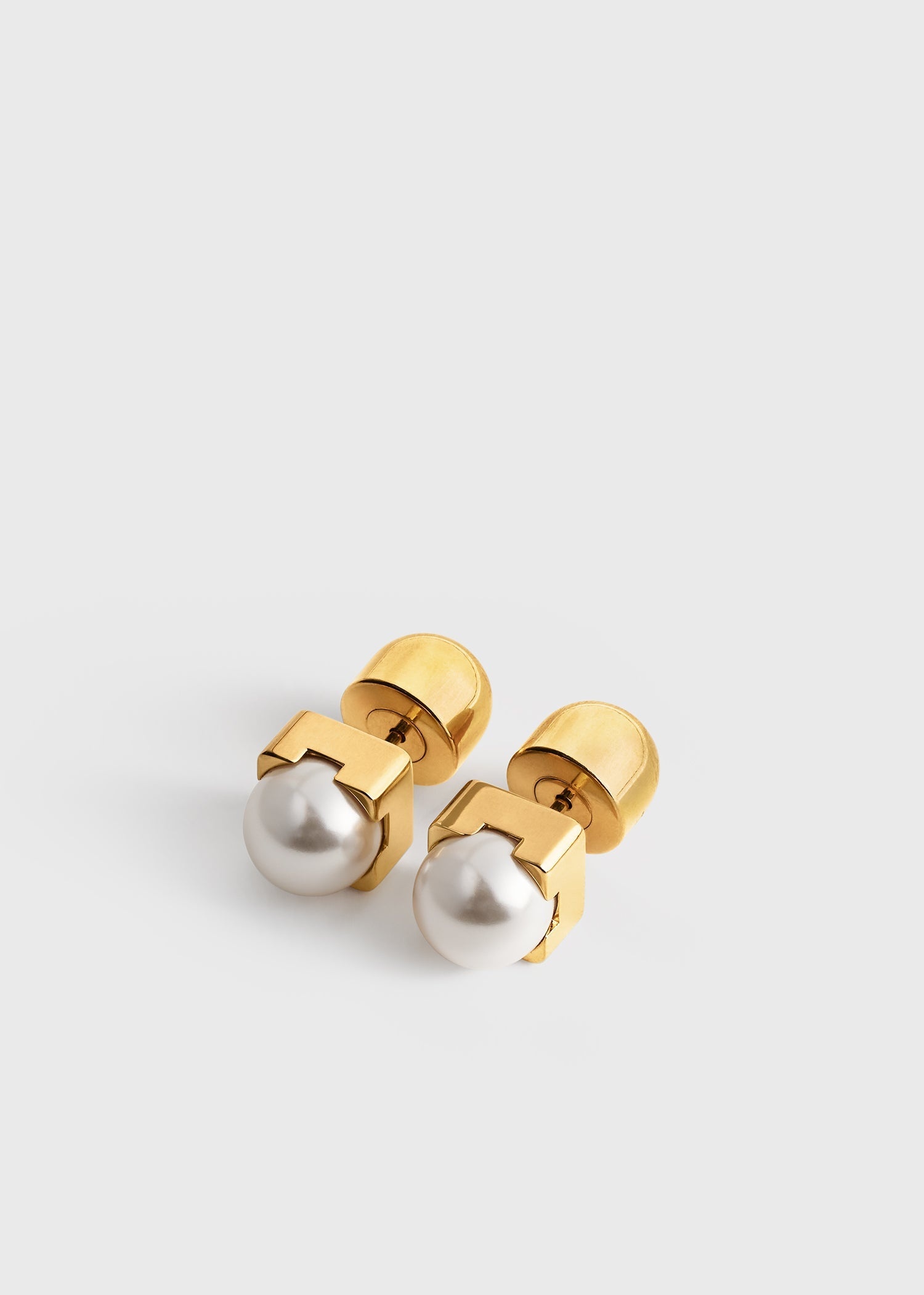 Faux pearl studs white - 6