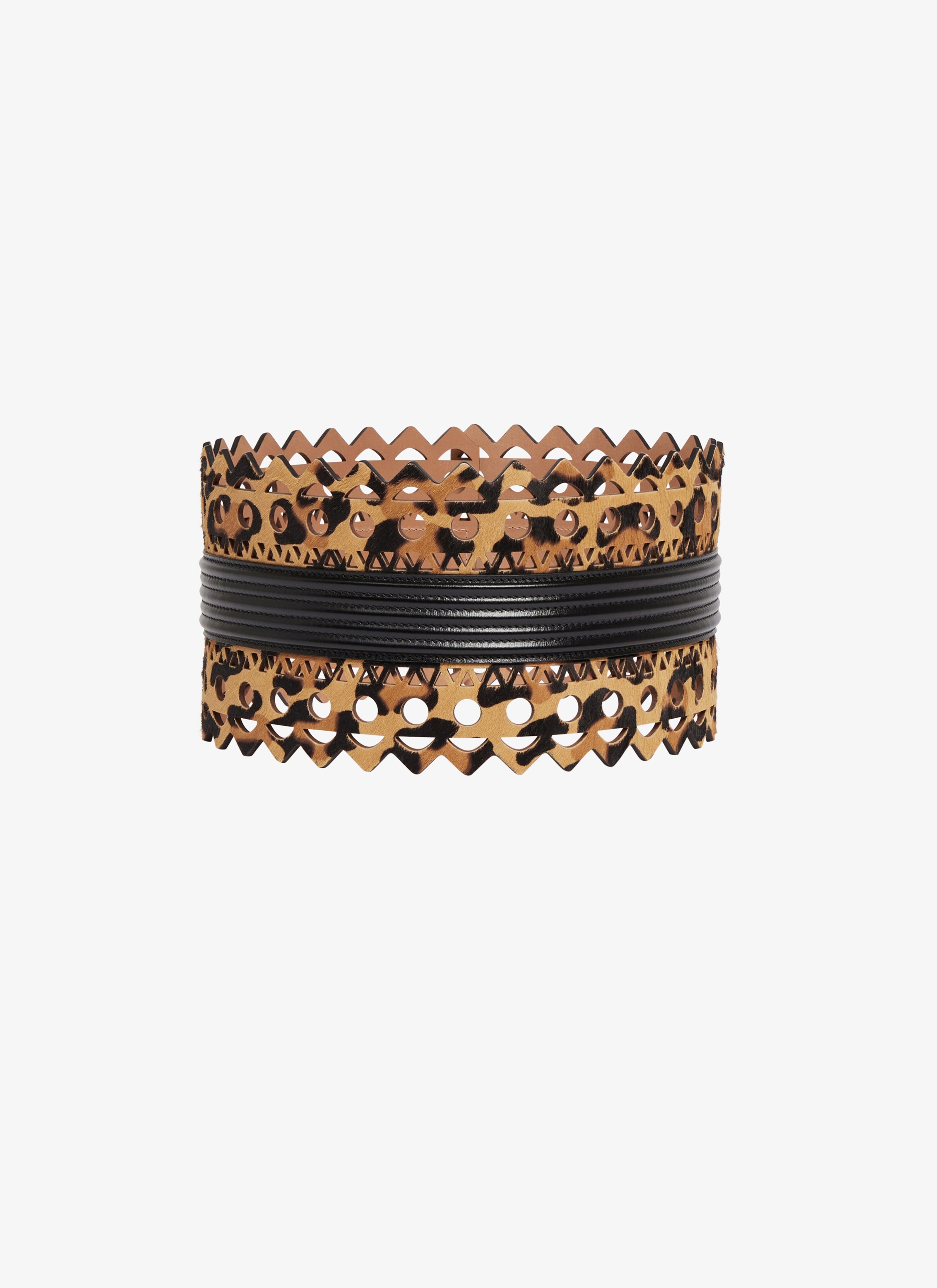 SMALL CORSET BELT IN VIENNE WAVE CALFSKIN - 2