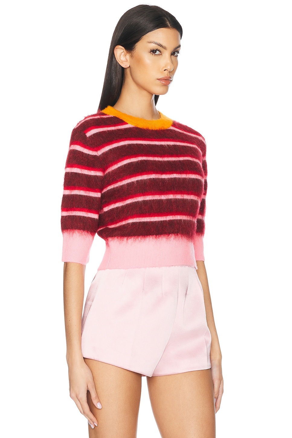 Cropped Ringer Sweater - 2
