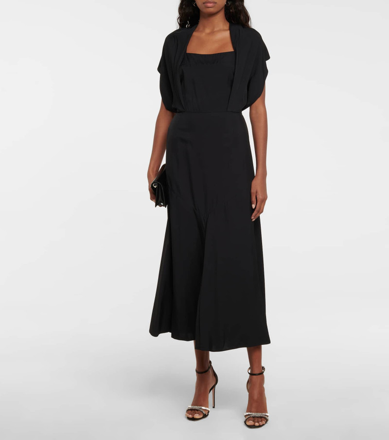 Prada Fluid twill midi dress outlook